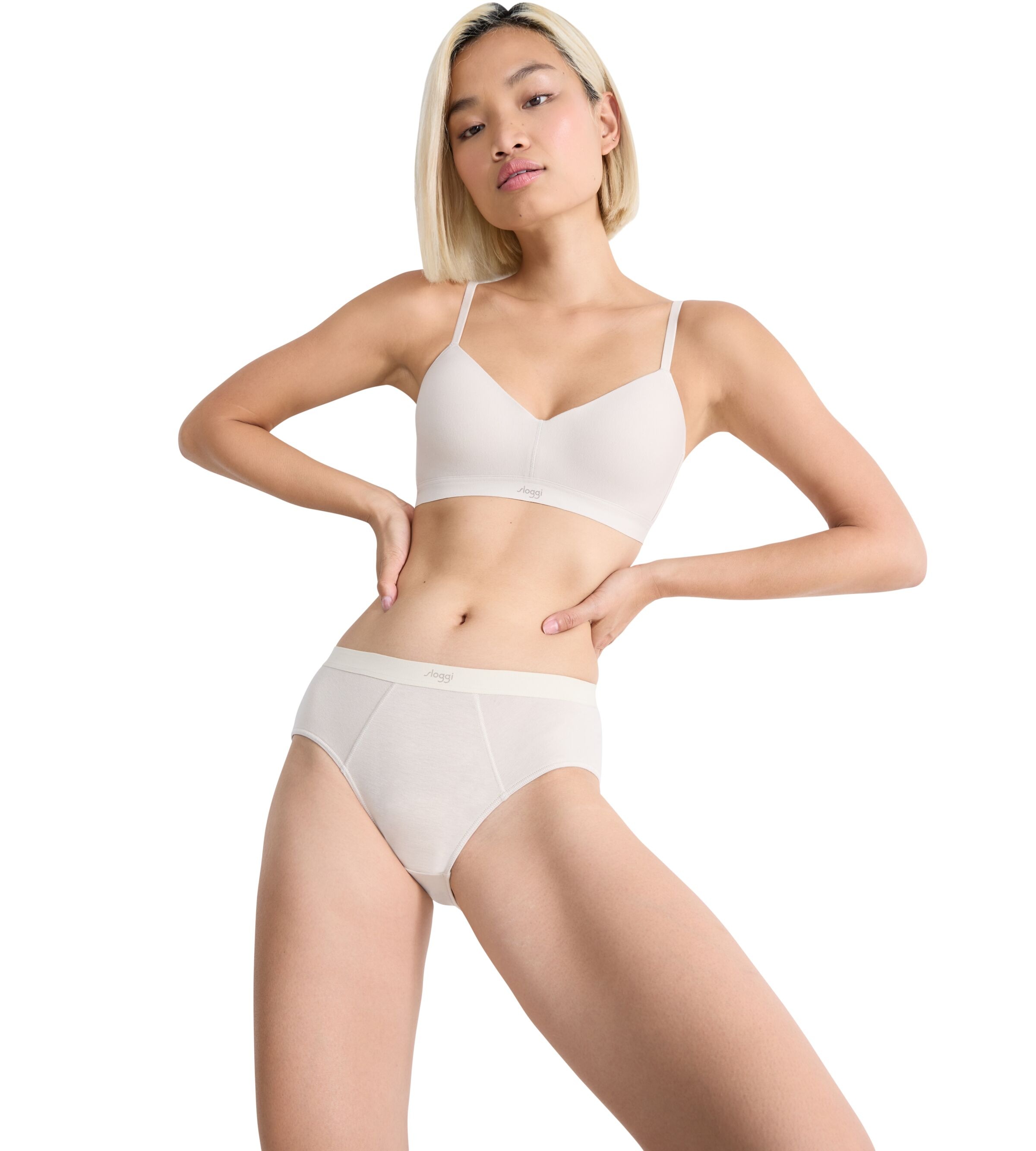 Thumbnail - sloggi Schalen-BH "EVER Ease" temperaturausgleichend, V-Ausschnitt, weich, Baumwollmischung