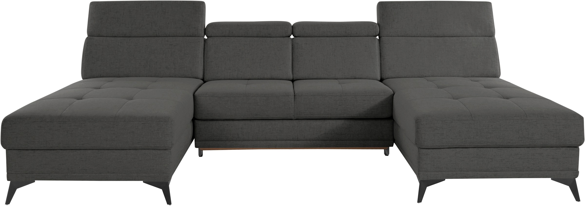 Home affaire Wohnlandschaft "Cardiz U-Form" inkl.Kopfteilverstellung und Fe günstig online kaufen