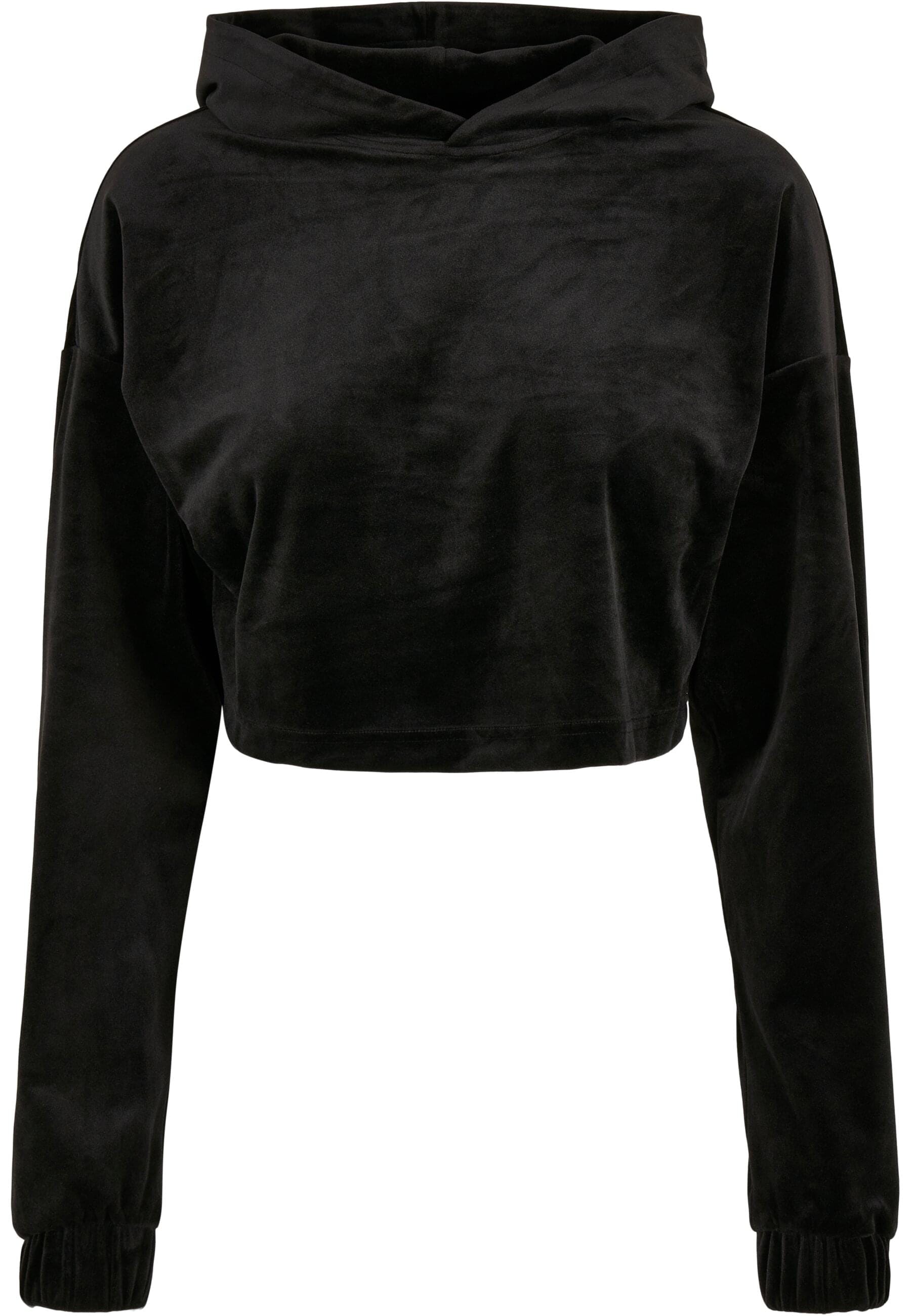 Kapuzenpullover »Urban Classics Damen Ladies Cropped Velvet Oversized Hoody«