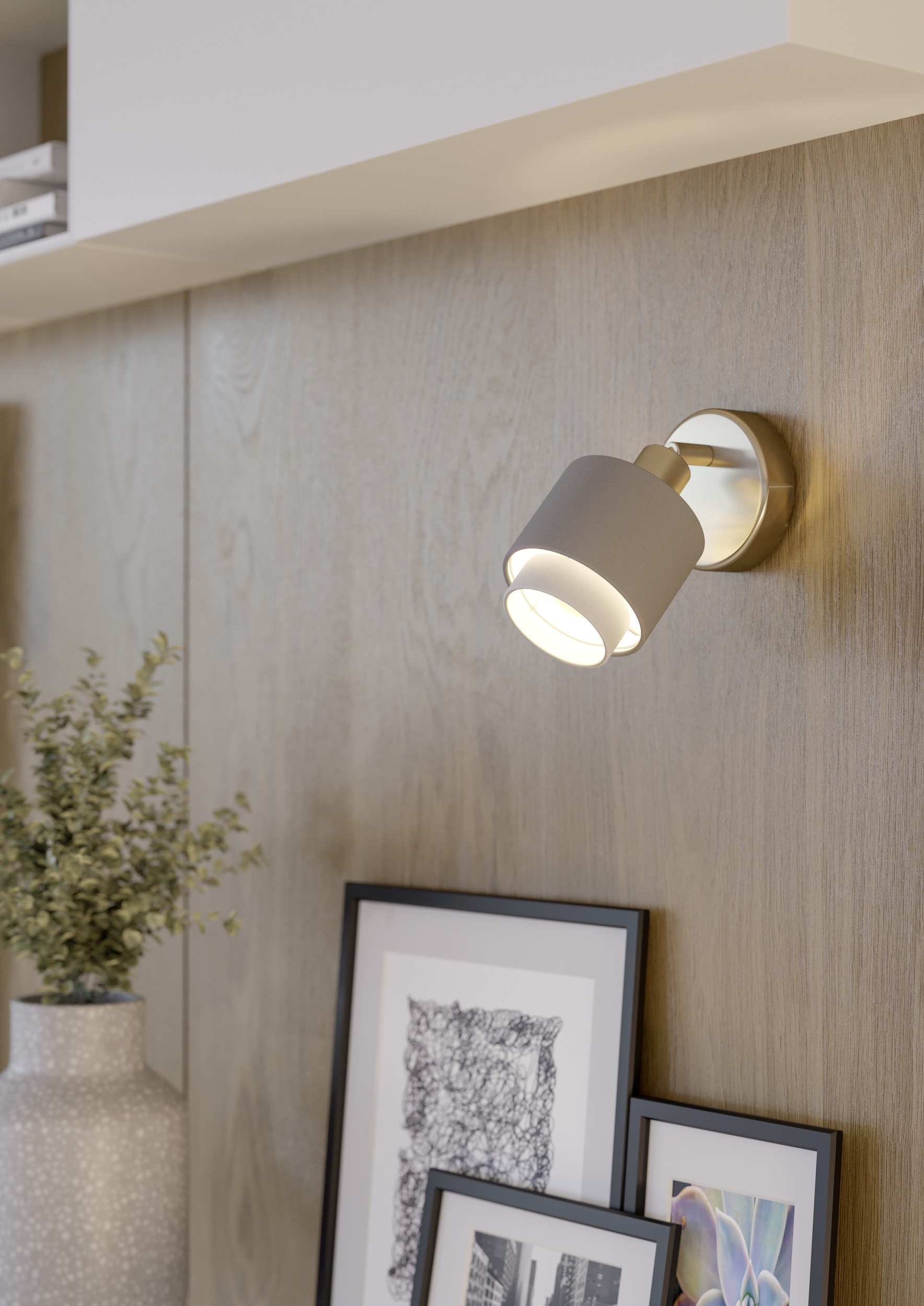 EGLO Deckenspot »BELLIZZI Spotlampe - Stahl - E14 - 1X7,5W - IP20« E14 1 Stk. Wandleuchte, Wandspot, schwenkbar, Strahler, H11 x Ø9 x AL18,5 cm