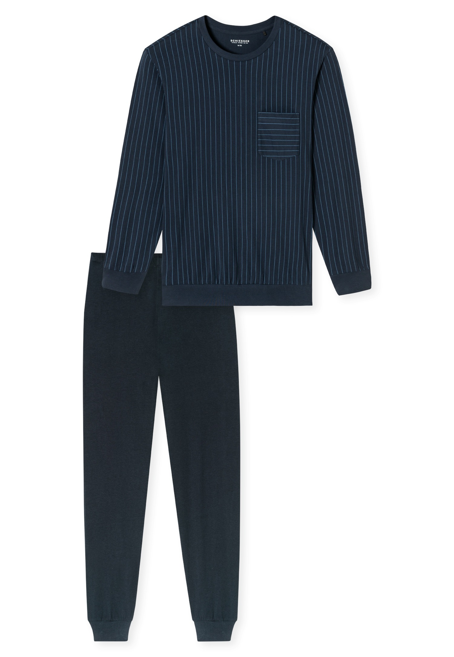 Schiesser Schlafanzug "Comfort Essentials" 2 Stk. tlg., mit gestreiftem Obe günstig online kaufen