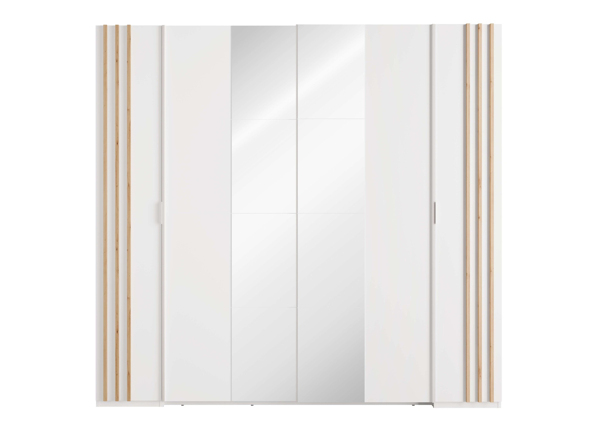 Thumbnail - Home affaire Kleiderschrank "Kleiderschrank Calera mit Spiegel, 10 Einlegeböden und Kleiderstange", Garderobe mit 2 Schw...