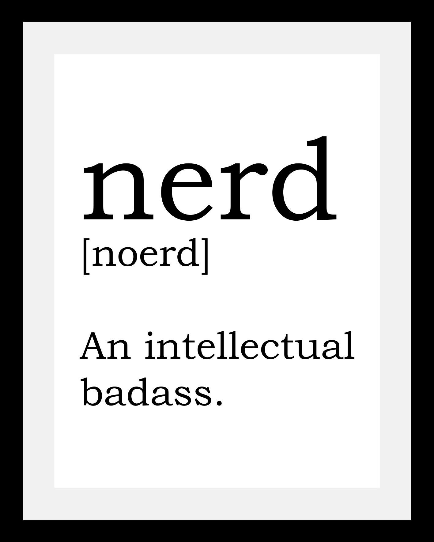 queence Paveikslas »Nerd« in 3 dydžiai gerahmt...