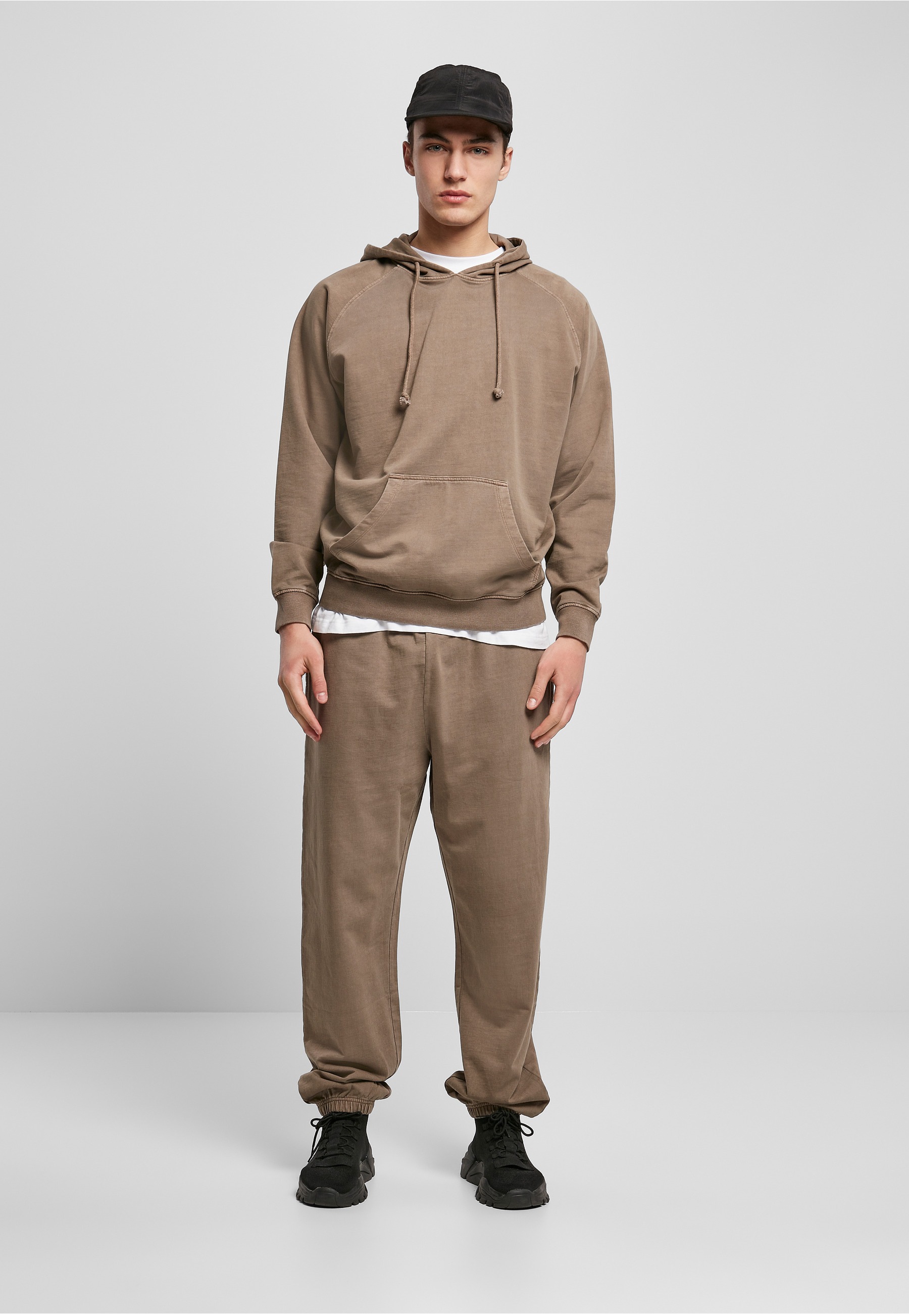 URBAN CLASSICS Rundhalspullover »Urban Classics Herren Overdyed Hoody« 1 Stk.