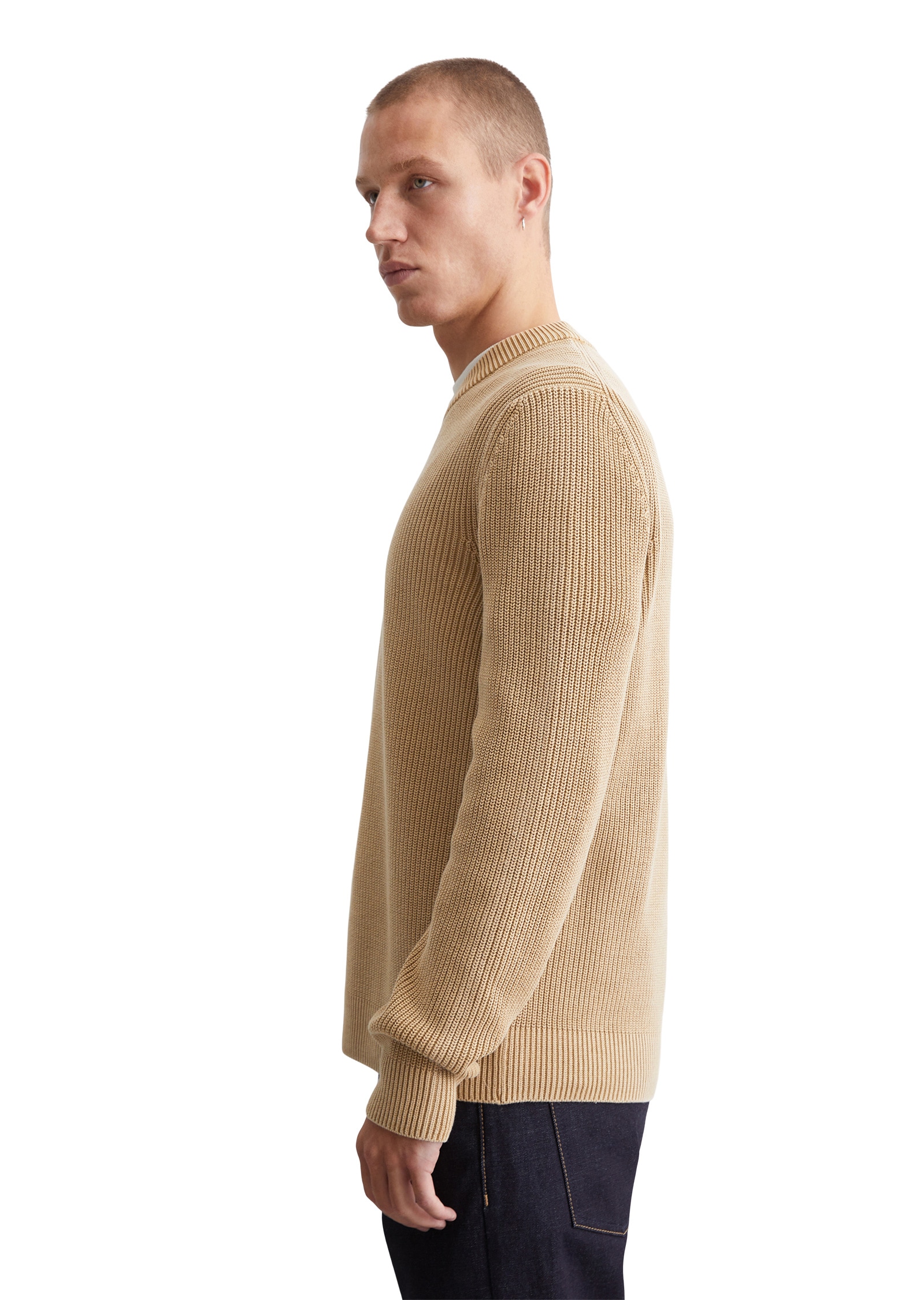 Marc O'Polo DENIM Rundhalspullover »aus reiner Bio-Baumwolle«