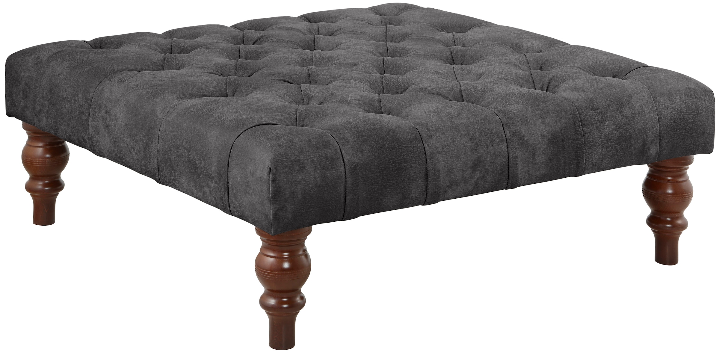 Home affaire Polsterhocker »Chesterfield«, mit Knopfheftung, auch in Leder