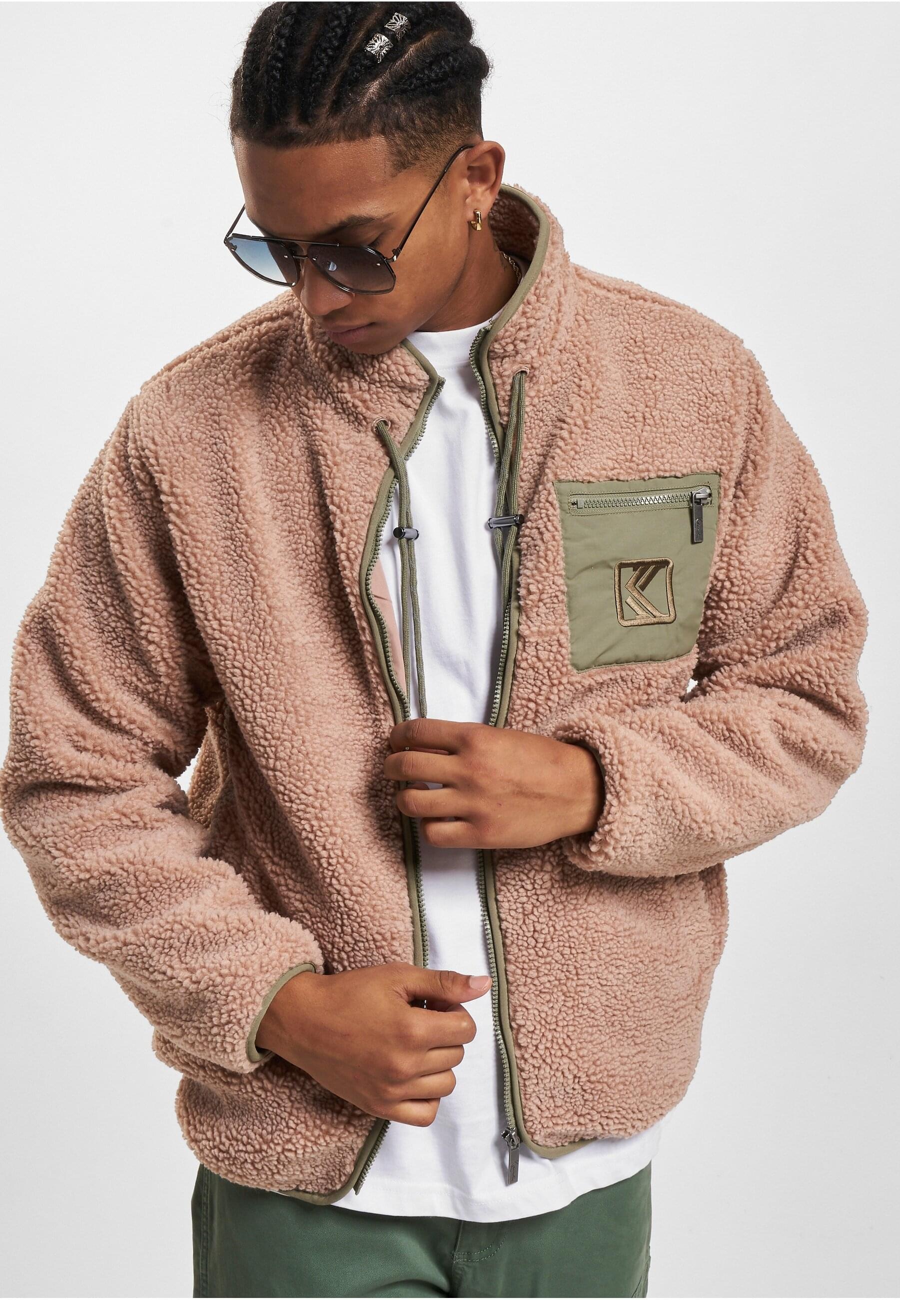 Karl Kani Winterjacke »Karl Kani Herren KM234-007-1 KK OG Teddy Trackjacket«, (1 St.), ohne Kapuze