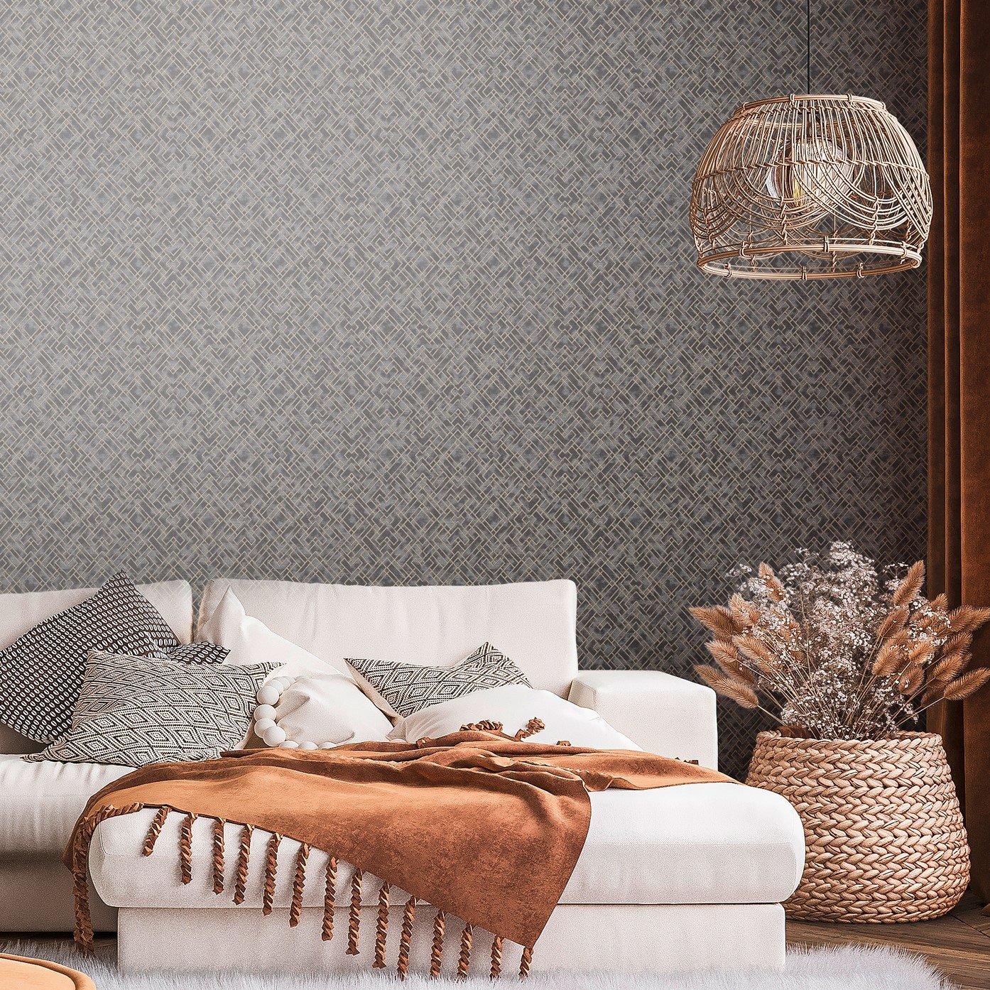 living walls Vliestapete »Metropolitan Stories. Travel Styles. Tapete Grafisch«, glänzend-abstrakt-organisch, Metallic-Tapete Grafik Metallisch Glänzend Designtapete Hochwertig