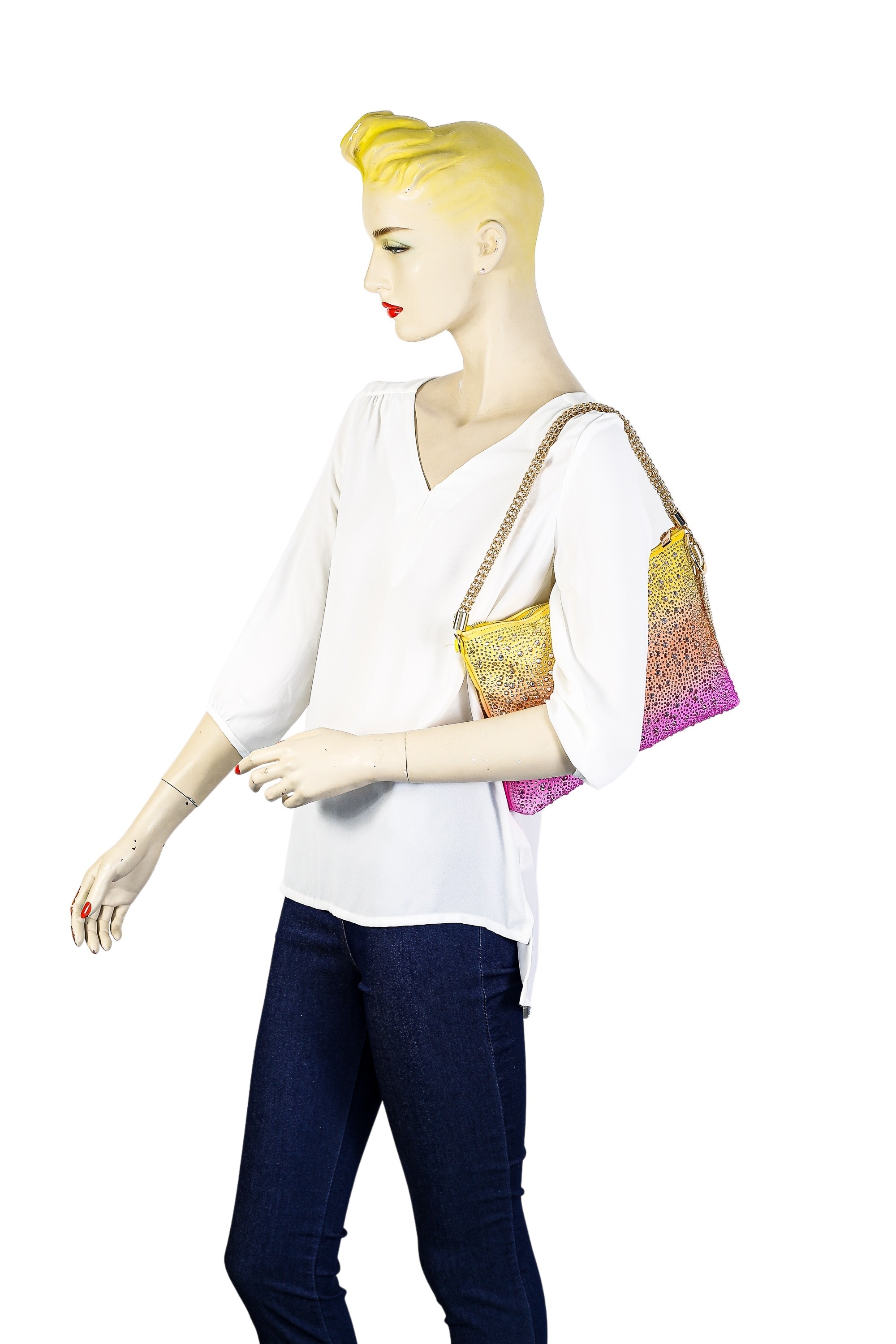 COLLEZIONE ALESSANDRO Schultertasche »Bling«, mit tausenden Strass Glitzersteinen