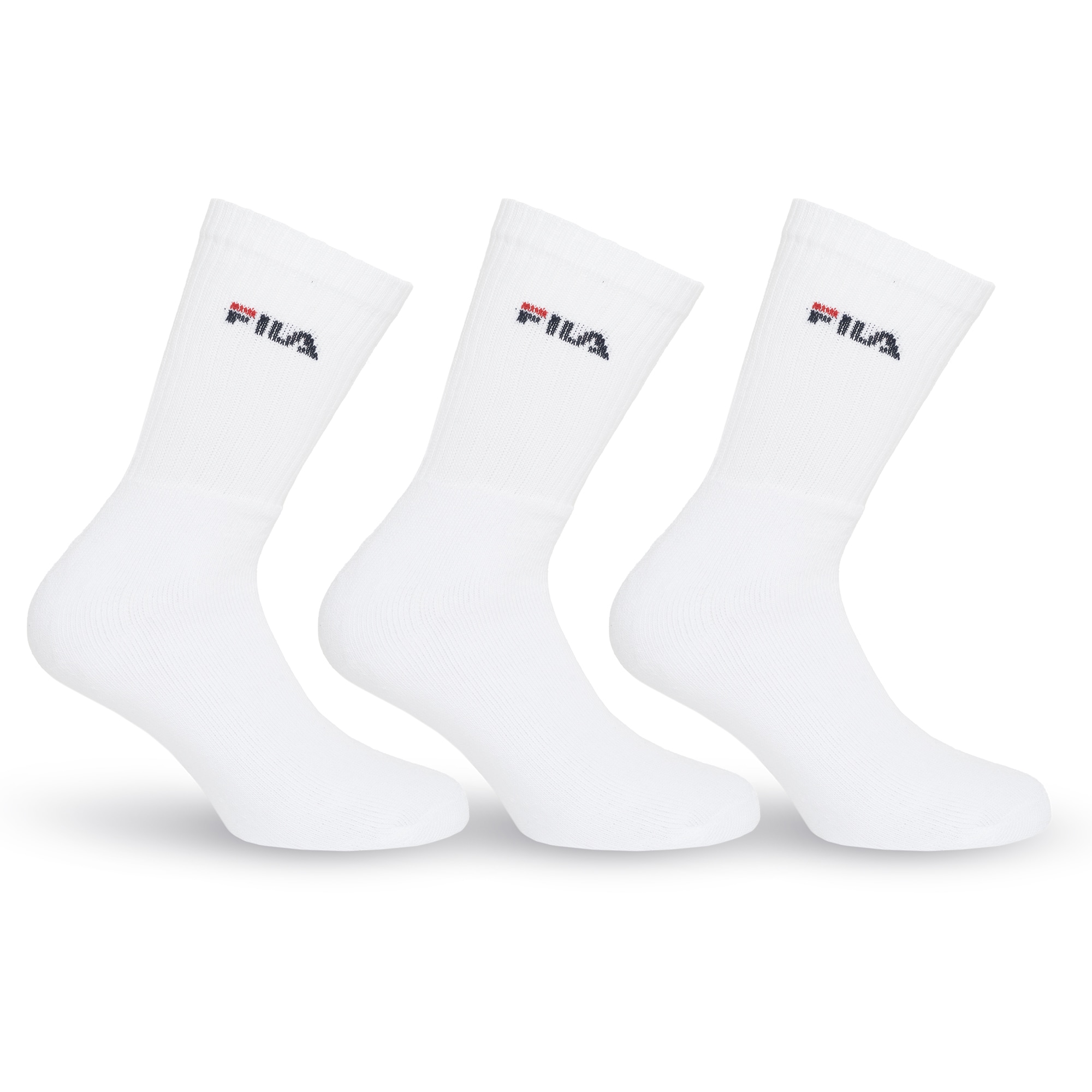 Fila Tennissocken "UNISEX CREW TENNIS FULL TERRY SOCKS" 3 Paar tlg. mit dezentem Logoschriftzug