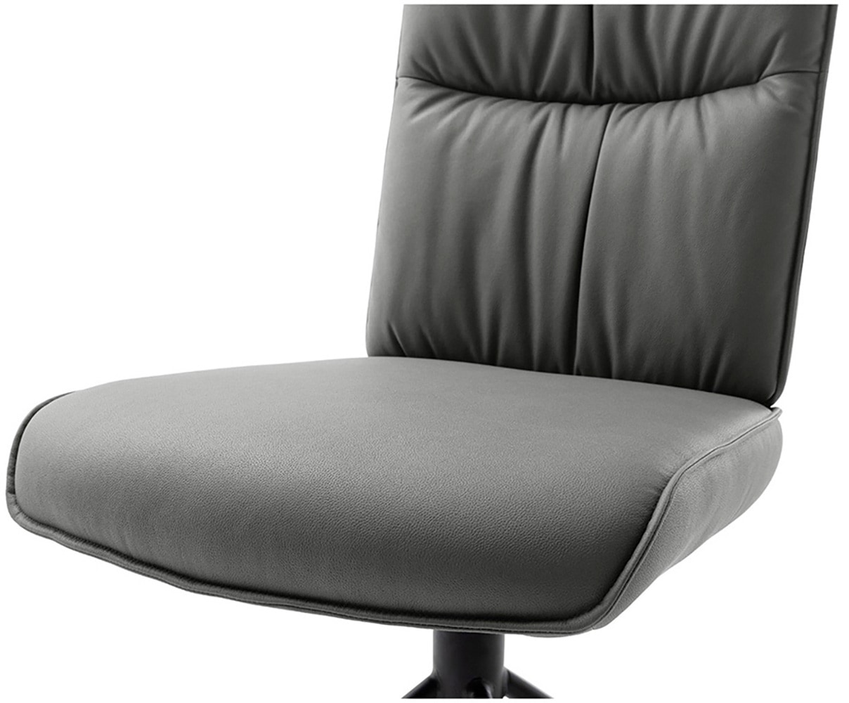MCA furniture 4-Fußstuhl »MARIN Esszimmerstuhl (2er Set) - Stuhl«, (Set), 2 St., Microfaser, 360° drehbar, Metall schwarz, beweglichen Rücken, belastbar 120 kg