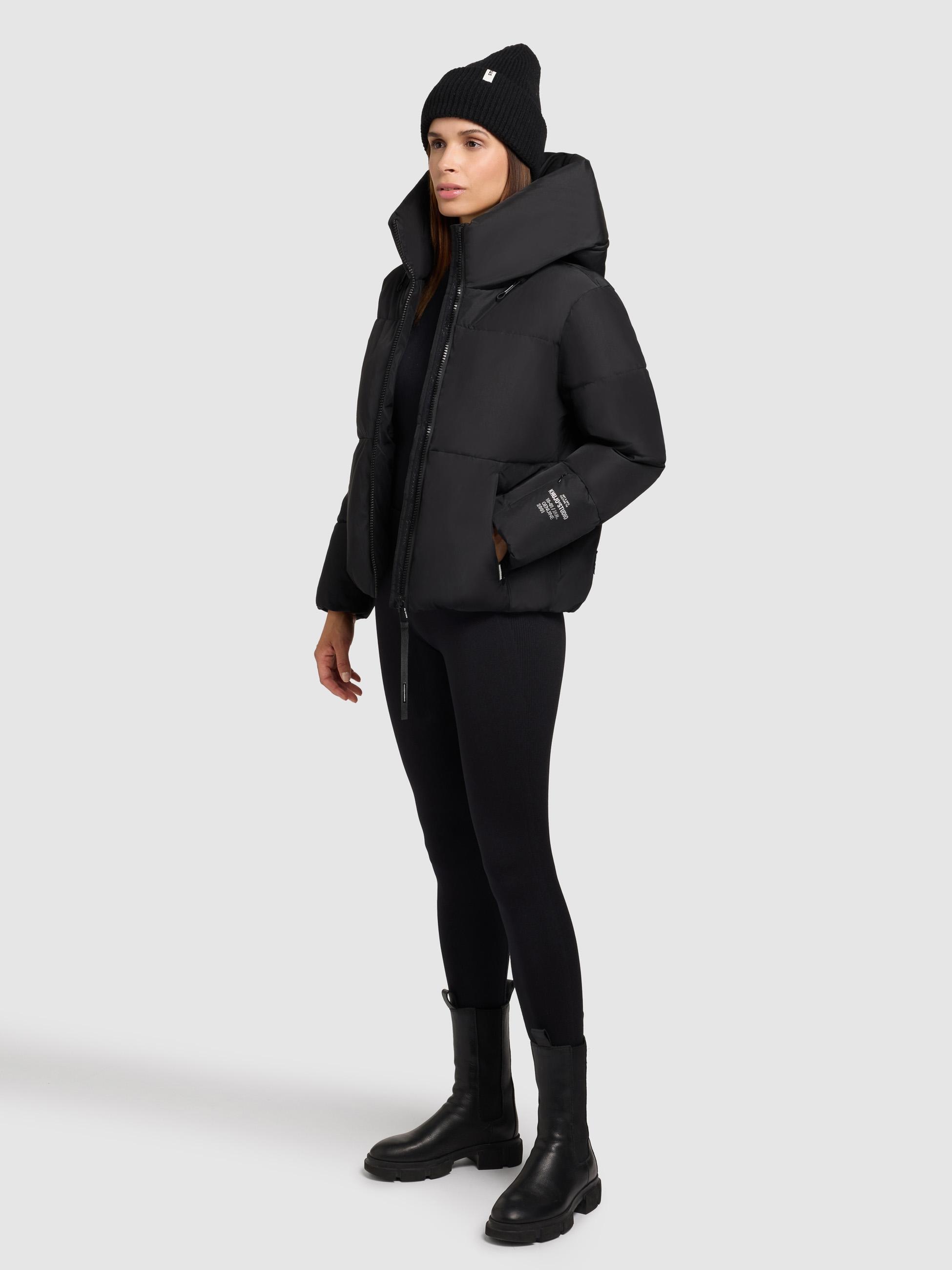 khujo Outdoorjacke »Audrey Matt«, mit Kapuze, Warme Winterjacke mit verstellbarer Kapuze