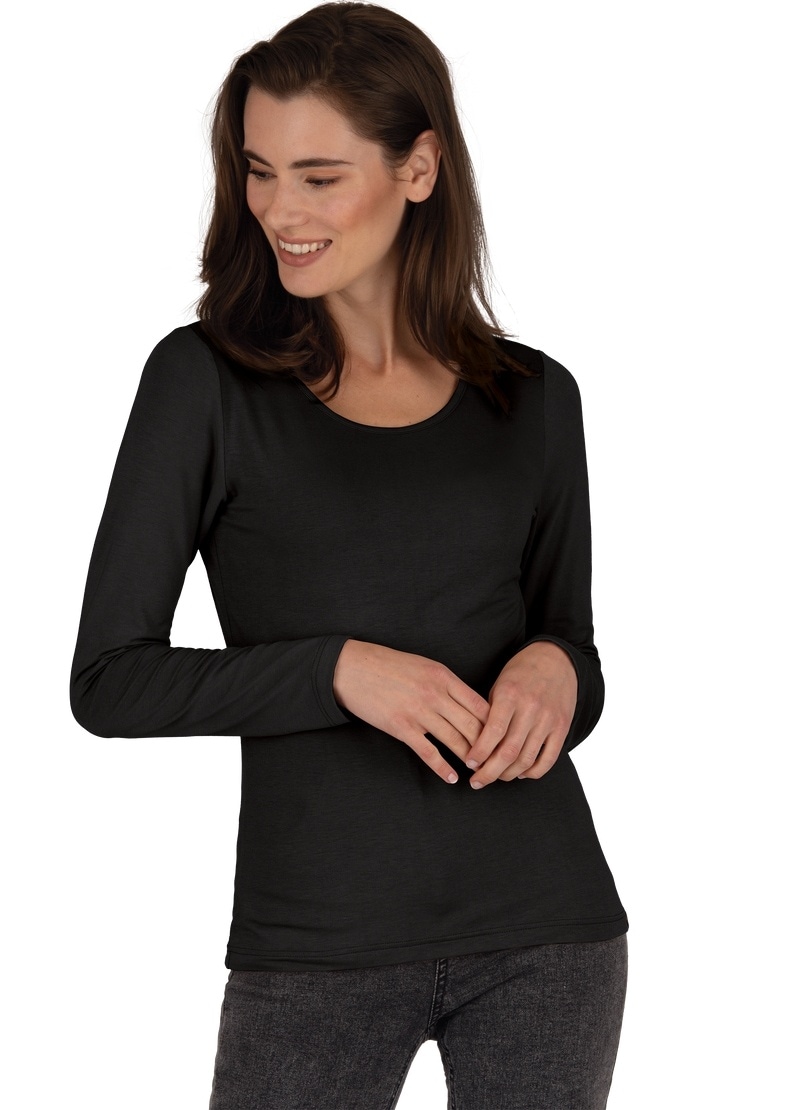 Trigema Longsleeve "TRIGEMA Shirt aus Viskose Langarm" 1 Stk. tlg. günstig online kaufen