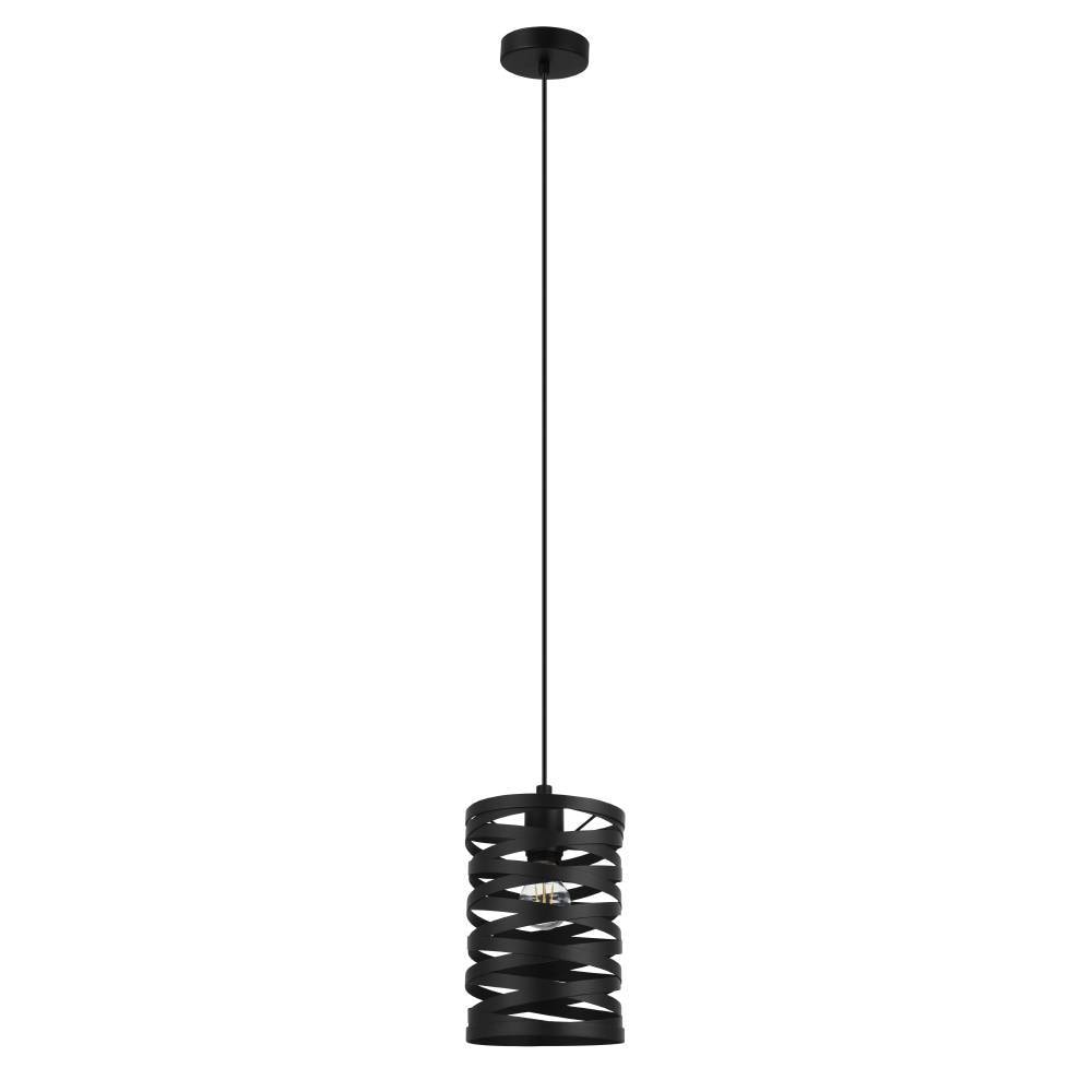 EGLO Hängeleuchte »CREMELLA«, 1 flammig, Leuchtmittel E27 | ohne Leuchtmittel, Hängelampe, Hängeleuchte aus Stahl in Schwarz, E27 Fassung, Ø 18 cm