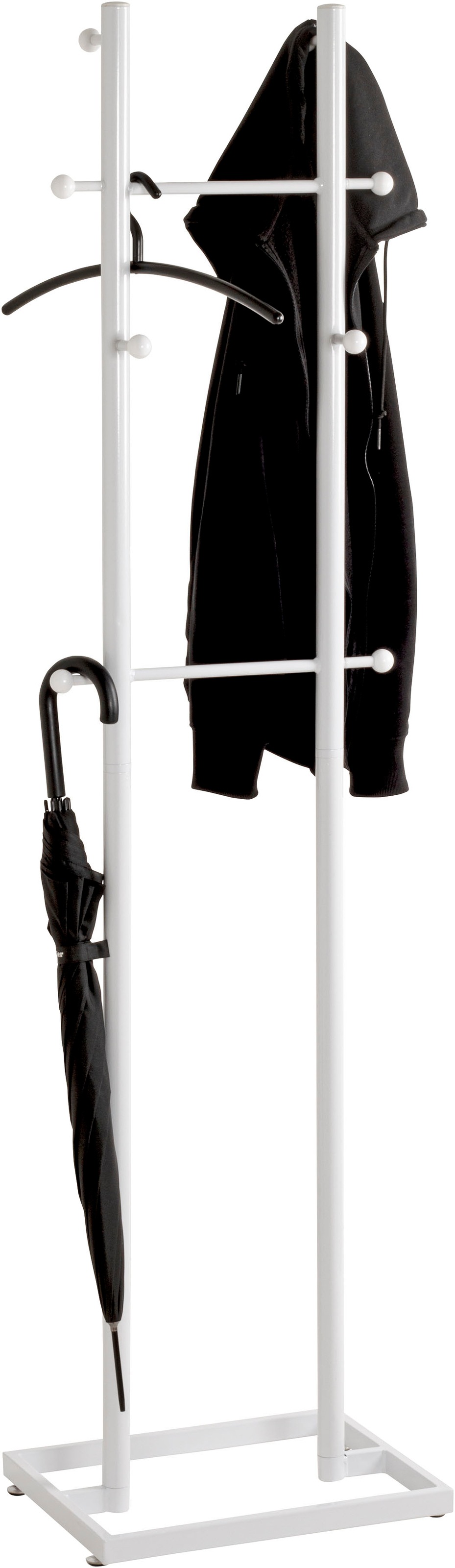 HAKU Garderobenständer »Kleiderständer, Standgarderobe« freiform - aus Metall Weiß - B/T/H 45/34/175 cm