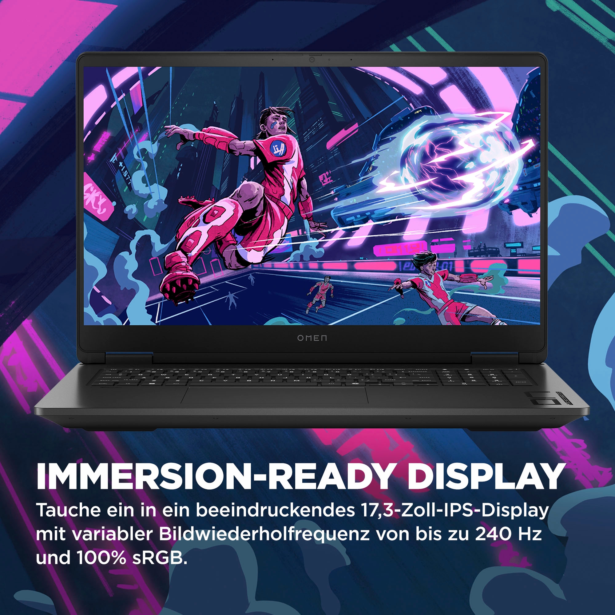 HP Gaming-Notebook »Omen 17-db1272ng« 43,94 cm / 17,3 ″ AMD Ryzen™ AI 7 GeForce RTX 5060 1.000 GB SSD