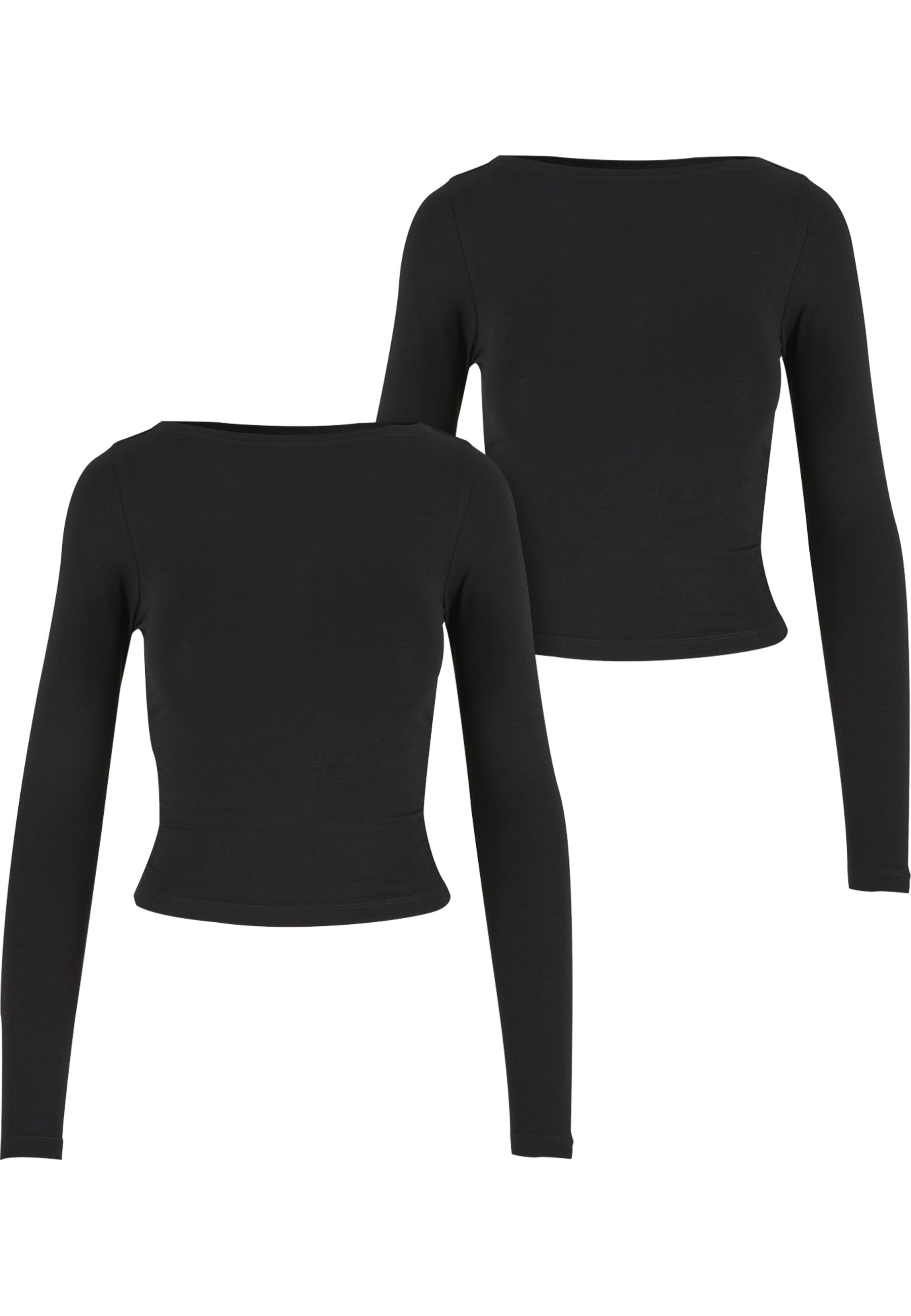 URBAN CLASSICS 1100000002199 "Urban Classics Ladies Ruffled Super Slim Longsleeve 2-Pack" 1 Stk.