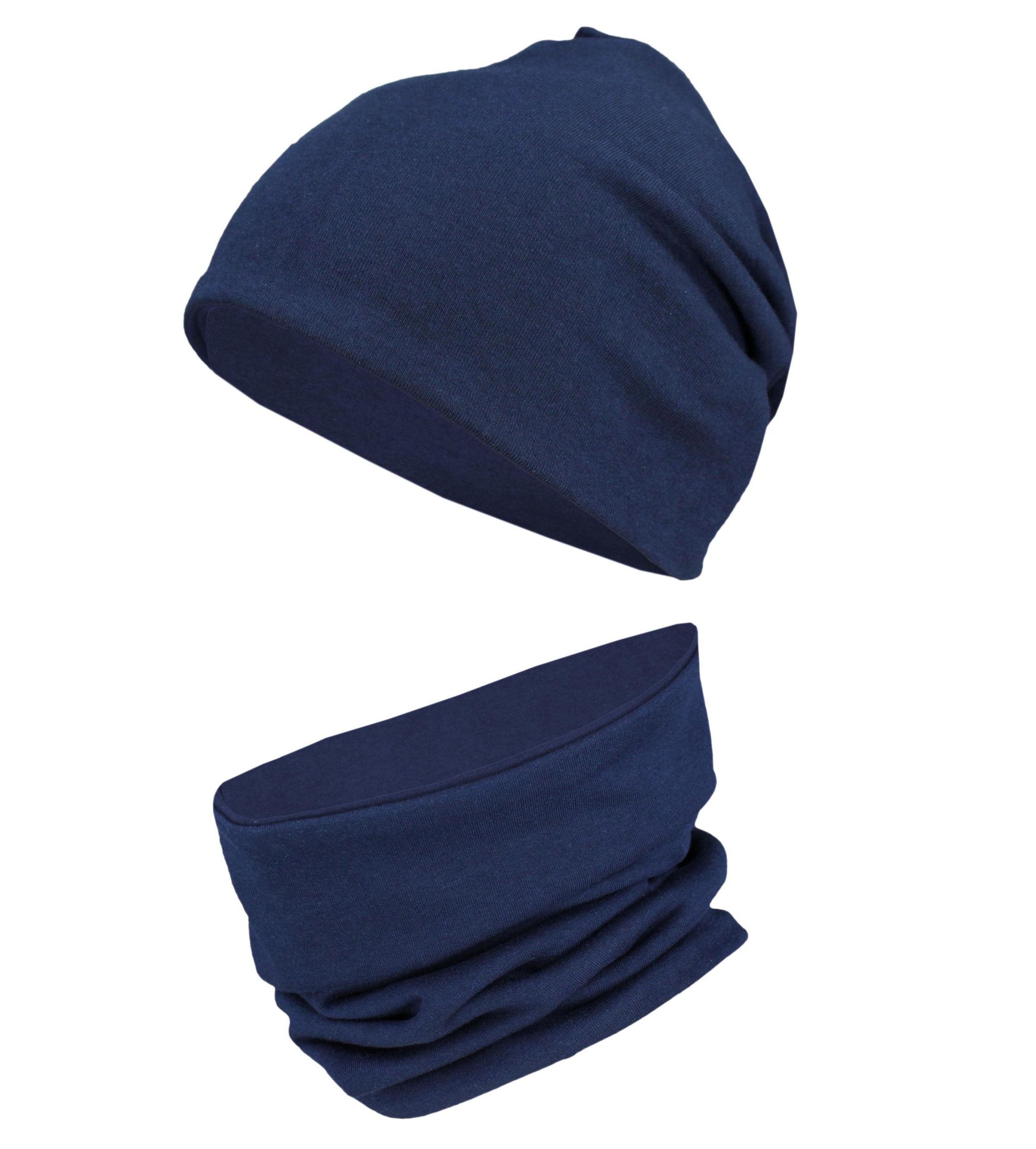 TupTam Beanie "Mütze Unisex Kinder Beanie Mütze Schlauchschal Set"