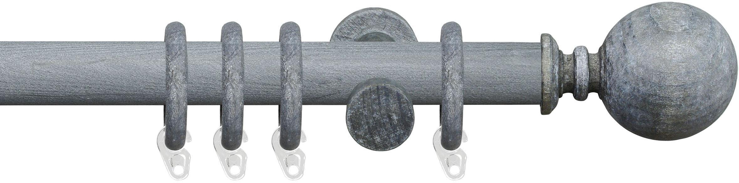 Liedeco Gardinenstange "Terra Kugel" Ø 28 mm 1 läufig-läufig Fixmaß günstig online kaufen