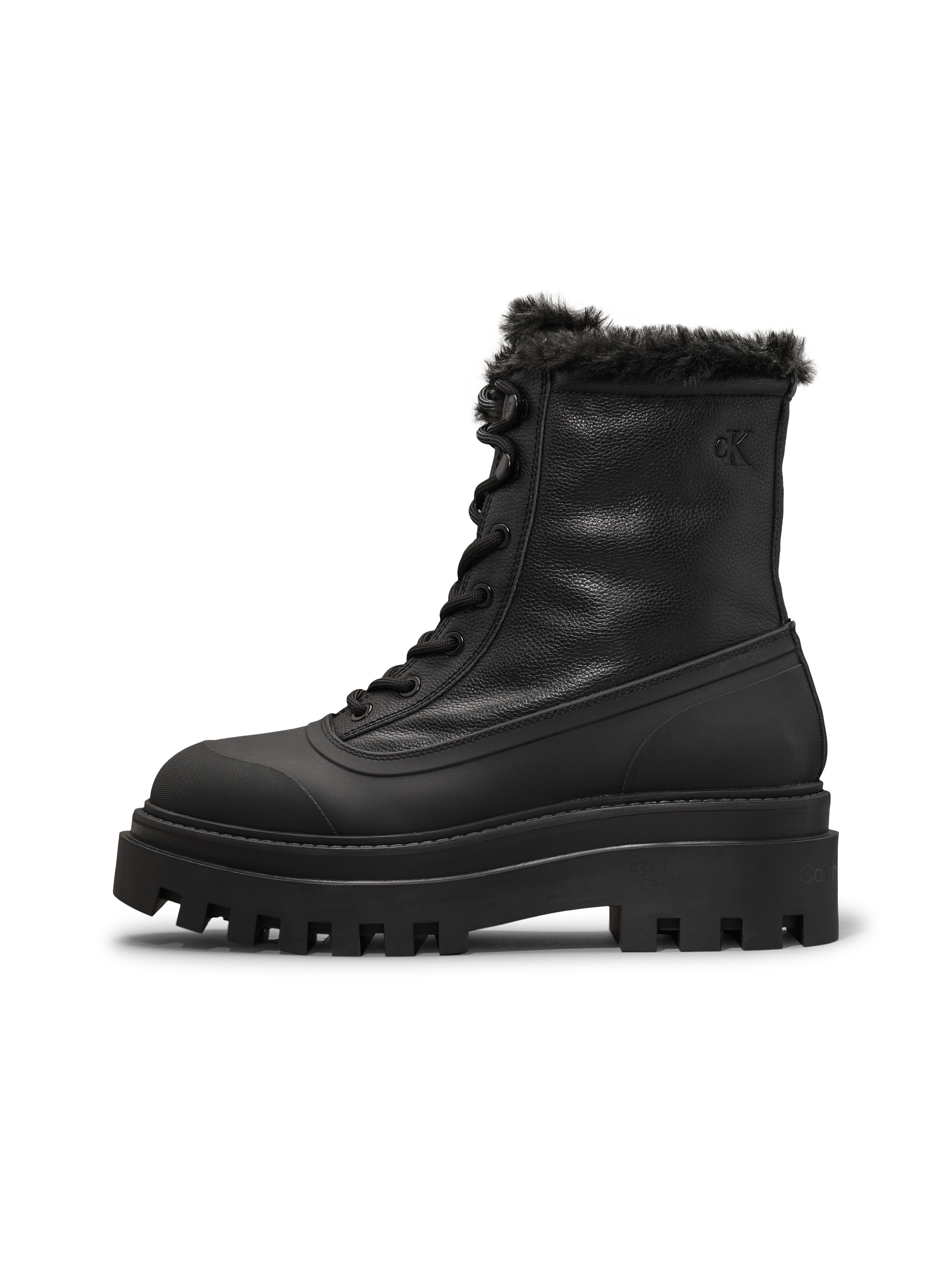 Calvin Klein Jeans Winterboots »FLATFORM LACE UP BOOT PADDED«, Schnürboots, Stiefelette, Plateau-Profilsohle, mit Warmfutter
