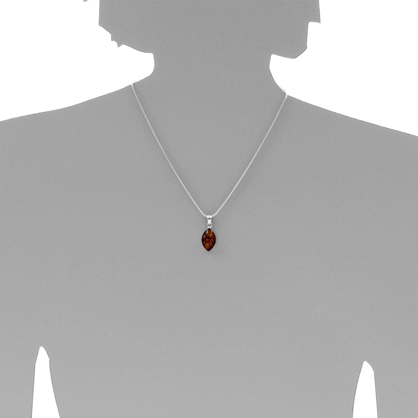 OSTSEE-SCHMUCK Kette mit Anhänger »Ostsee-Schmuck Kette mit Anhänger Macy Kette mit Anhänger Macy«, (2 tlg.)