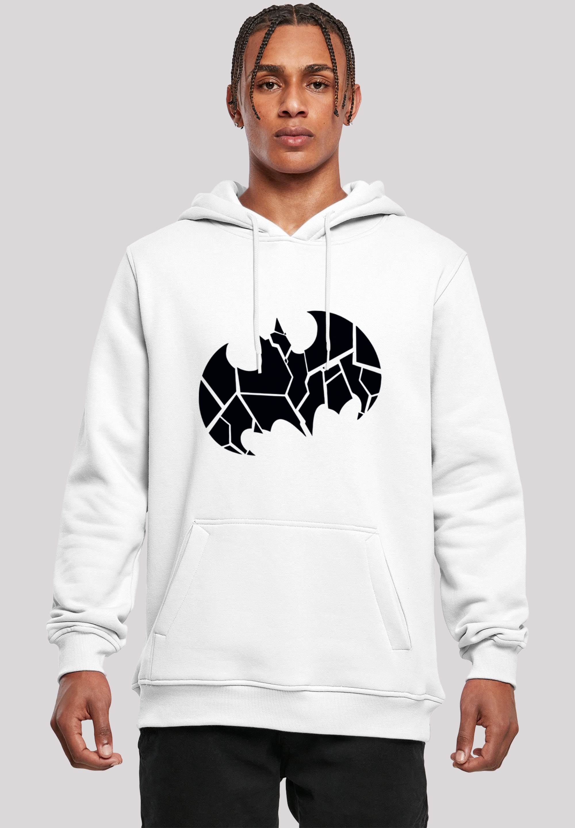 F4NT4STIC Sweatshirt »F4NT4STIC Herren Batman Logo shattered with Fitted heavy hoody«, (1 tlg.)