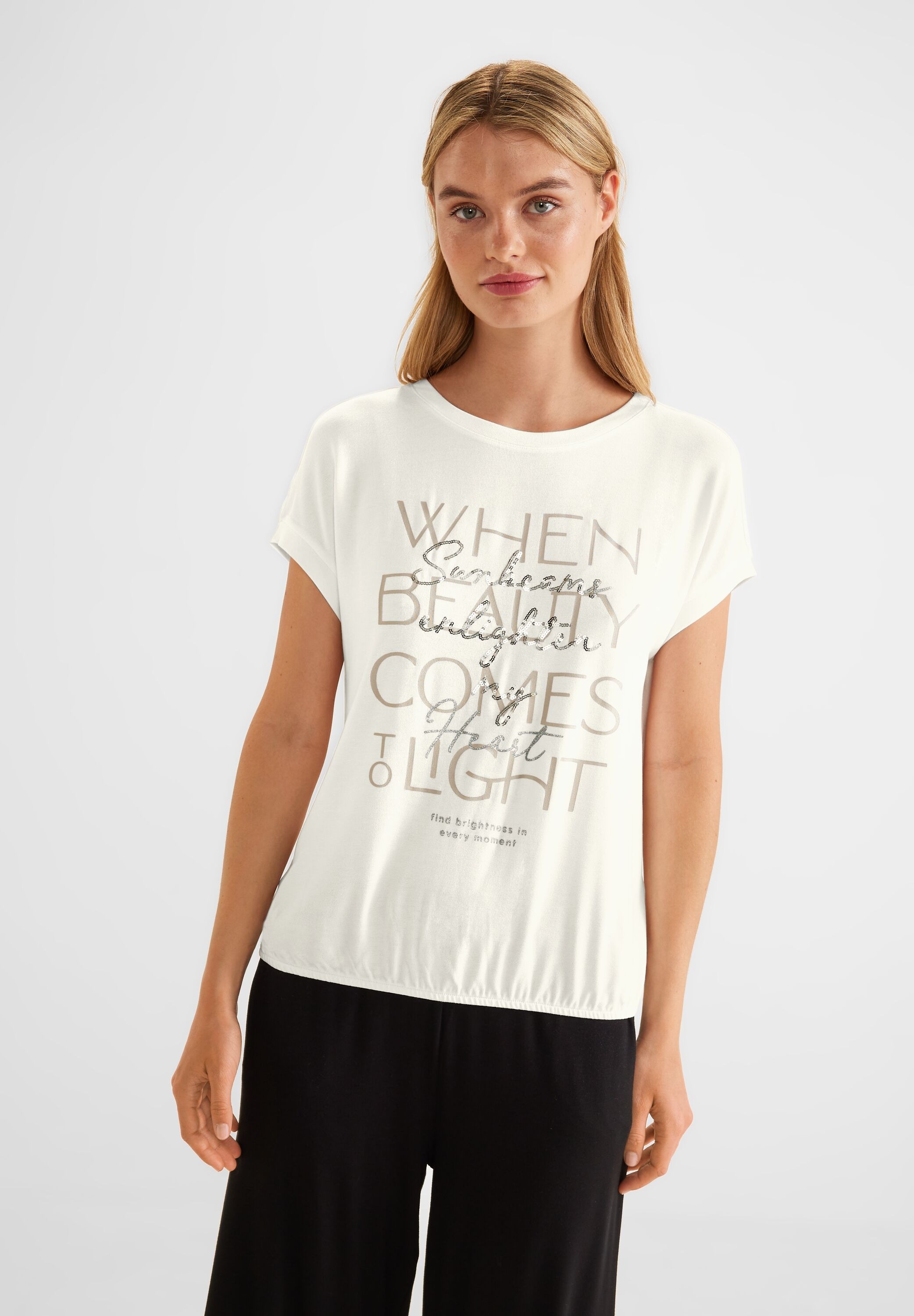 STREET ONE T-Shirt, mit überschnittenen Schultern