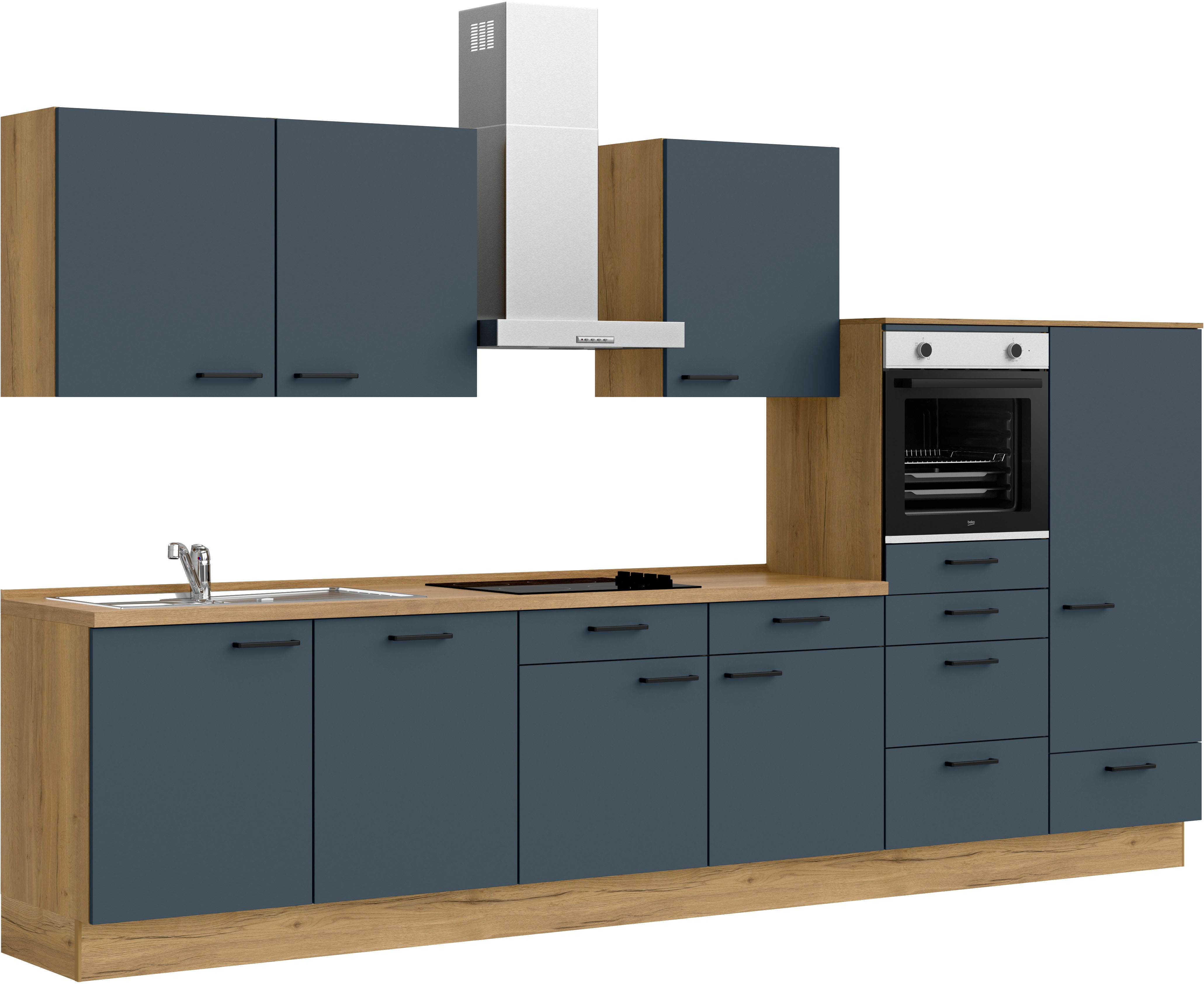 Thumbnail - nobilia Küchenzeile ""Easytouch I"" vormontiert, Ausrichtung wählbar, Breite 360 cm, wahlw. mit E-Geräten