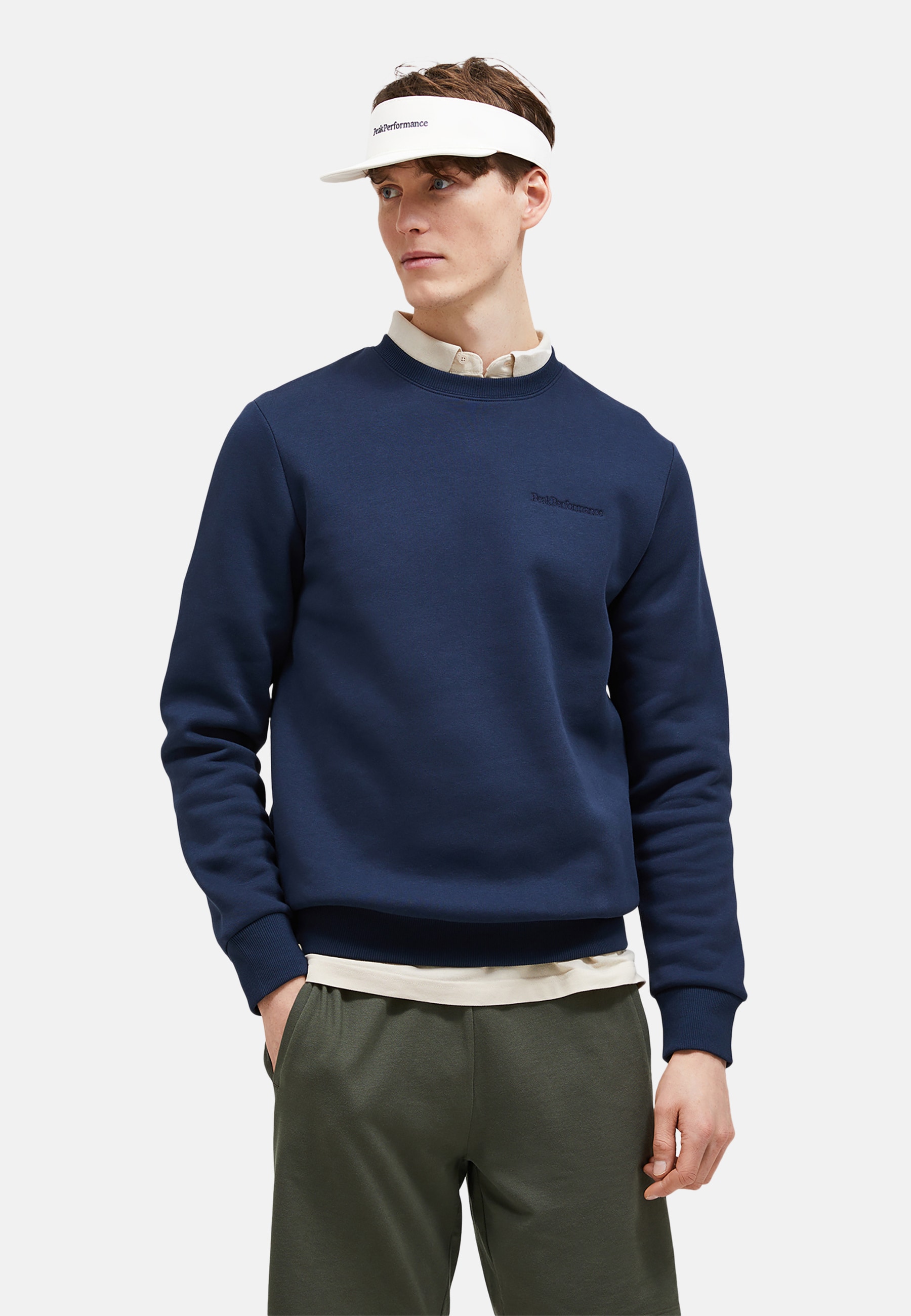 Peak Performance Sweatshirt "M Original Small Logo Crew", Ton-in-Ton-Nähte