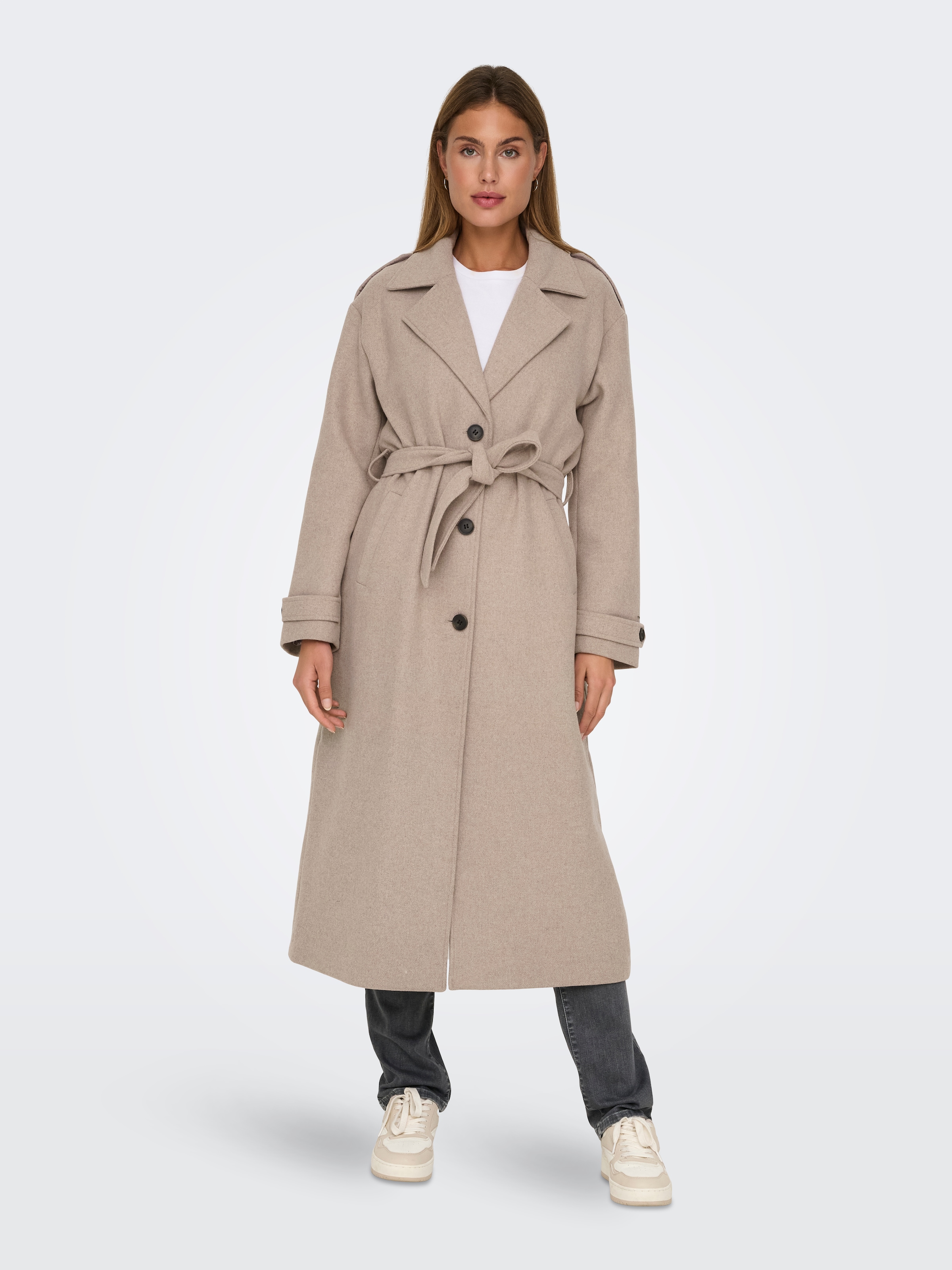 ONLY Langmantel »ONLNALINA X-LONG WOOL TRENCHCOAT OTW«, mit Wolle
