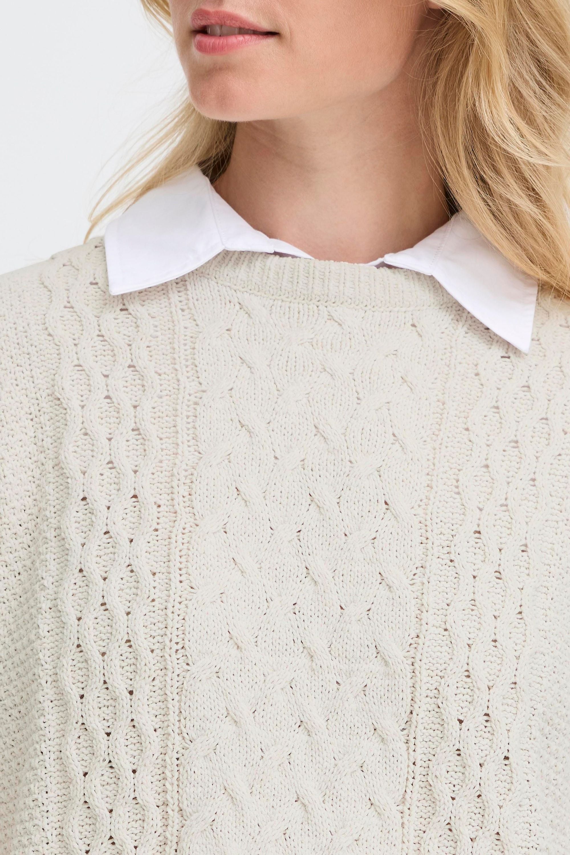 OXMO Strickfleece-Pullover »Strickpullover OXFSANVI PU 1«