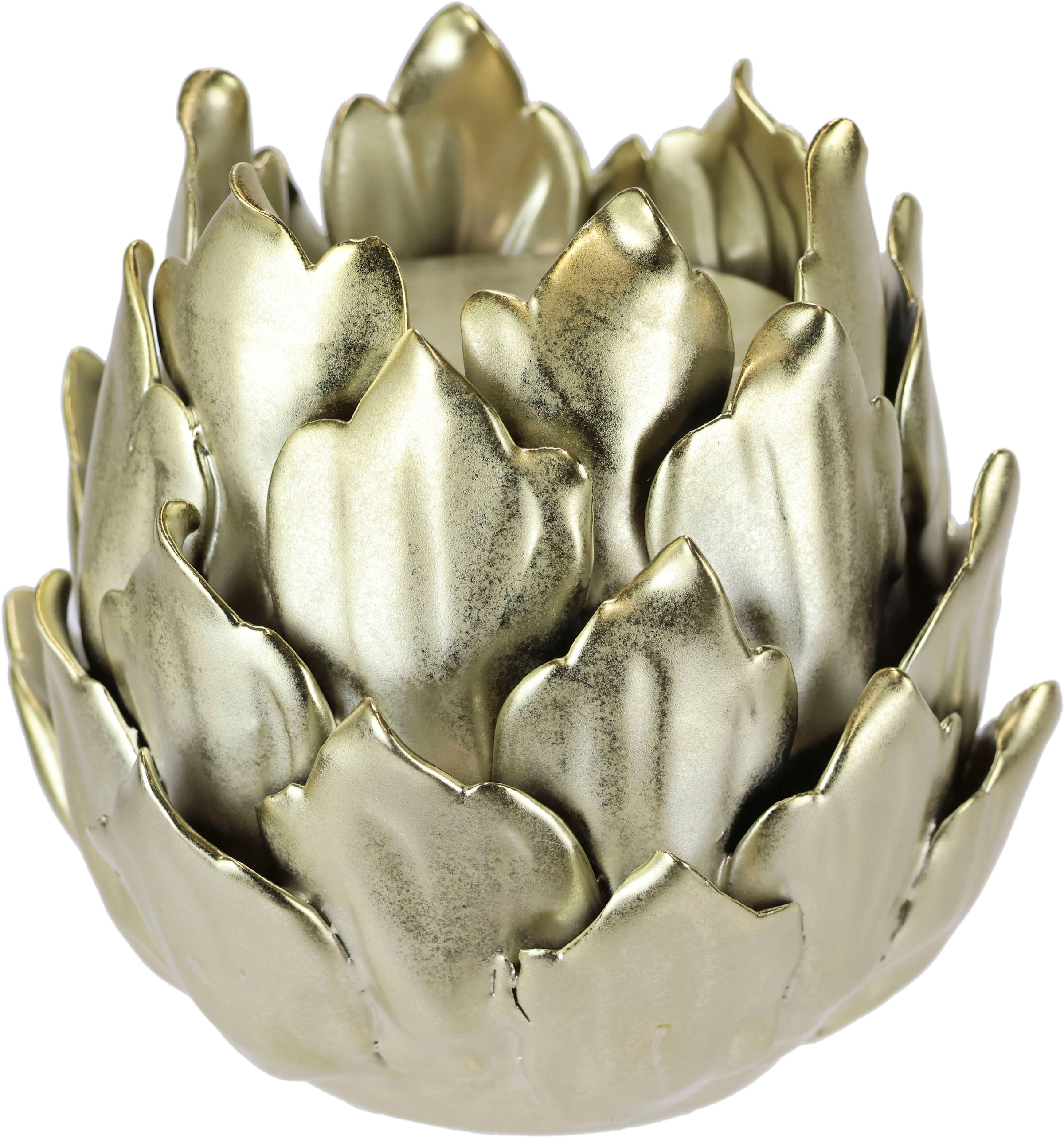 I.GE.A. Kerzenhalter "Artischocke, Stumpenkerzenhalter aus Keramik, Höhe ca. 13 cm" passend für eine Stumpenkerze mit Ø 7 cm