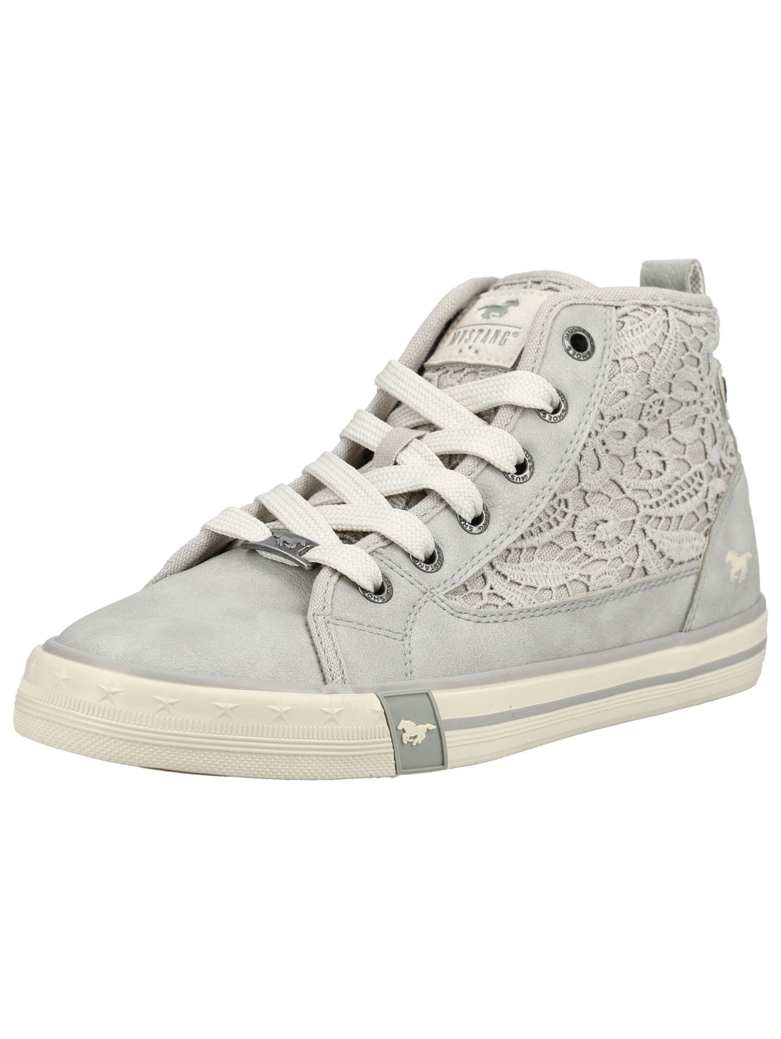 Sneaker MUSTANG SHOES "Mustang Shoes Sneaker Lederimitat/Textil", Herren, Gr. 37, grau, Lederimitat, Textil, Schuhe Sneaker 4
