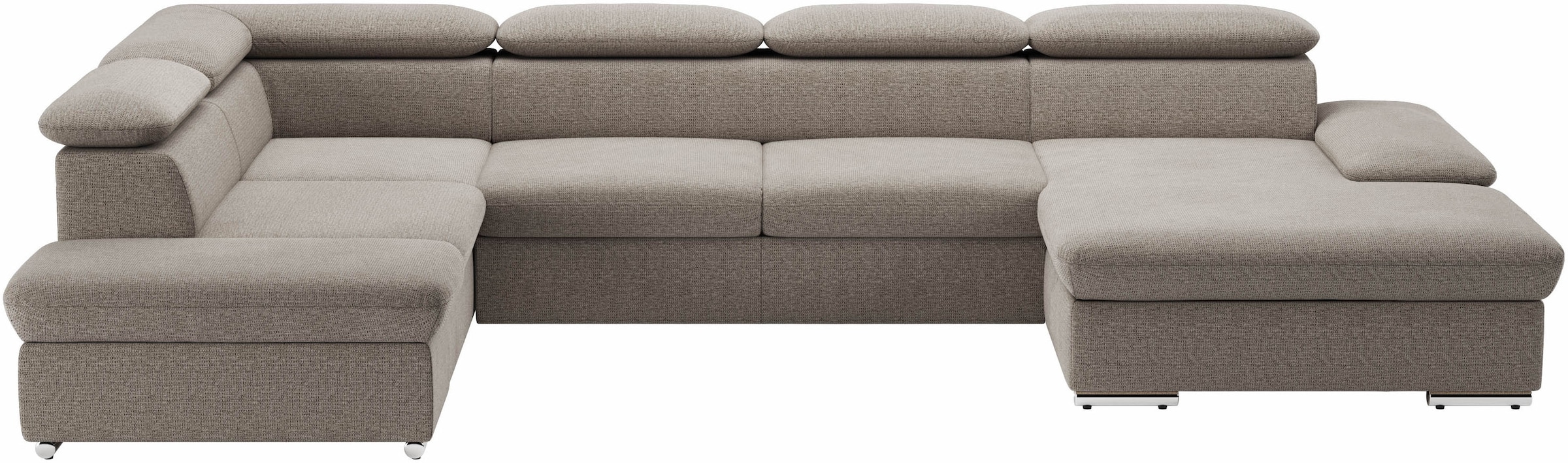 sit&more Wohnlandschaft "Valantine U-Form, B: 349 cm" mit Arm- & Kopfteilverstellung, optional mit Schlaffunktion