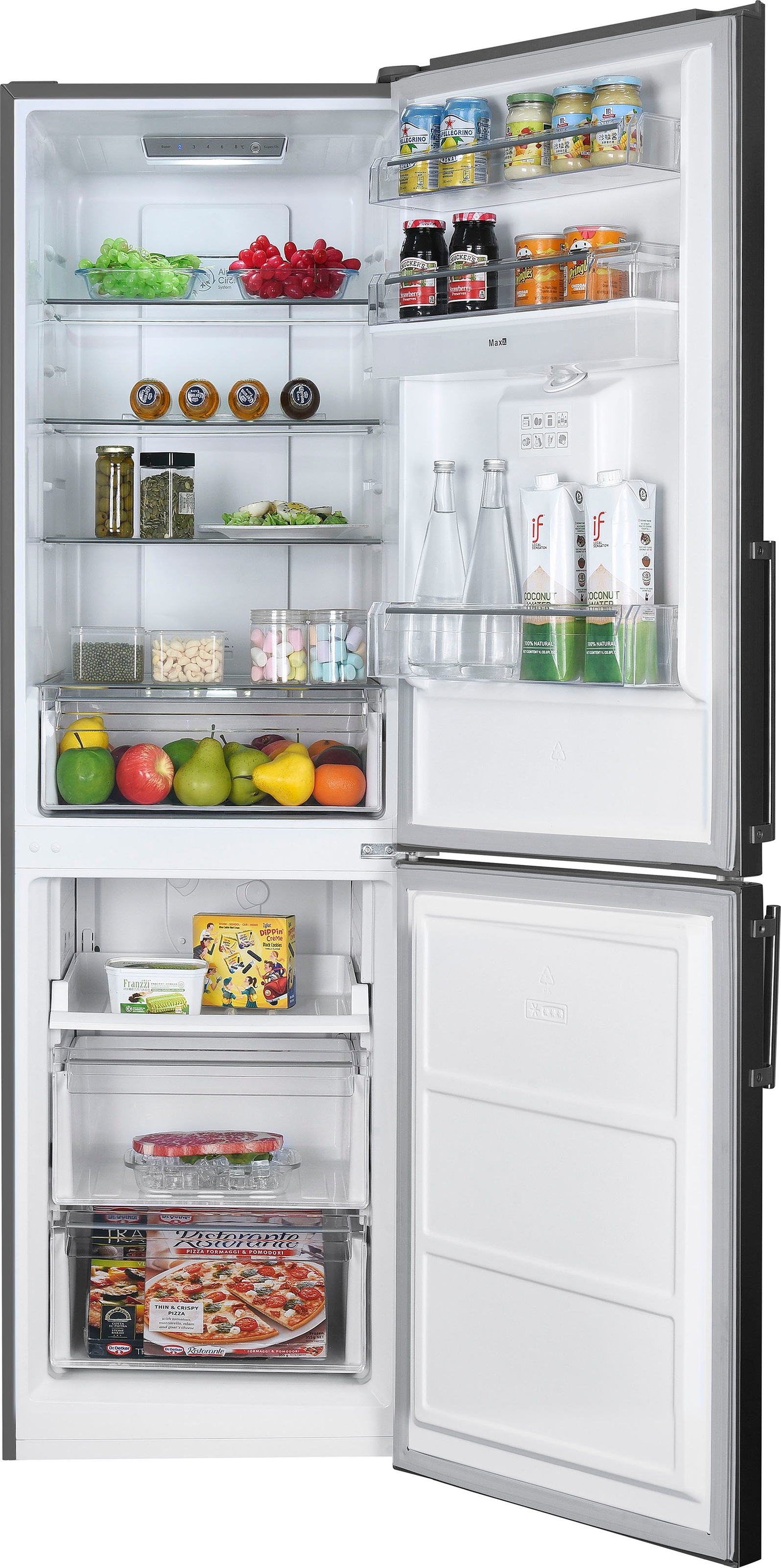 Thumbnail - Hanseatic Kühl-/Gefrierkombination "HKGK18560CNFWDI" 185 cm hoch 60 cm breit NoFrost, Wasserspender