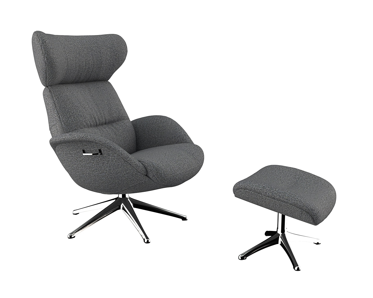 FLEXLUX Relaxsessel »More, Funktionsessel, Polstersessel, Armlehnensessel, TV-Fernsehsessel«, Premium Komfort, Rücken- und Kopfteilverstellung, Drehbar, Fuß Alu