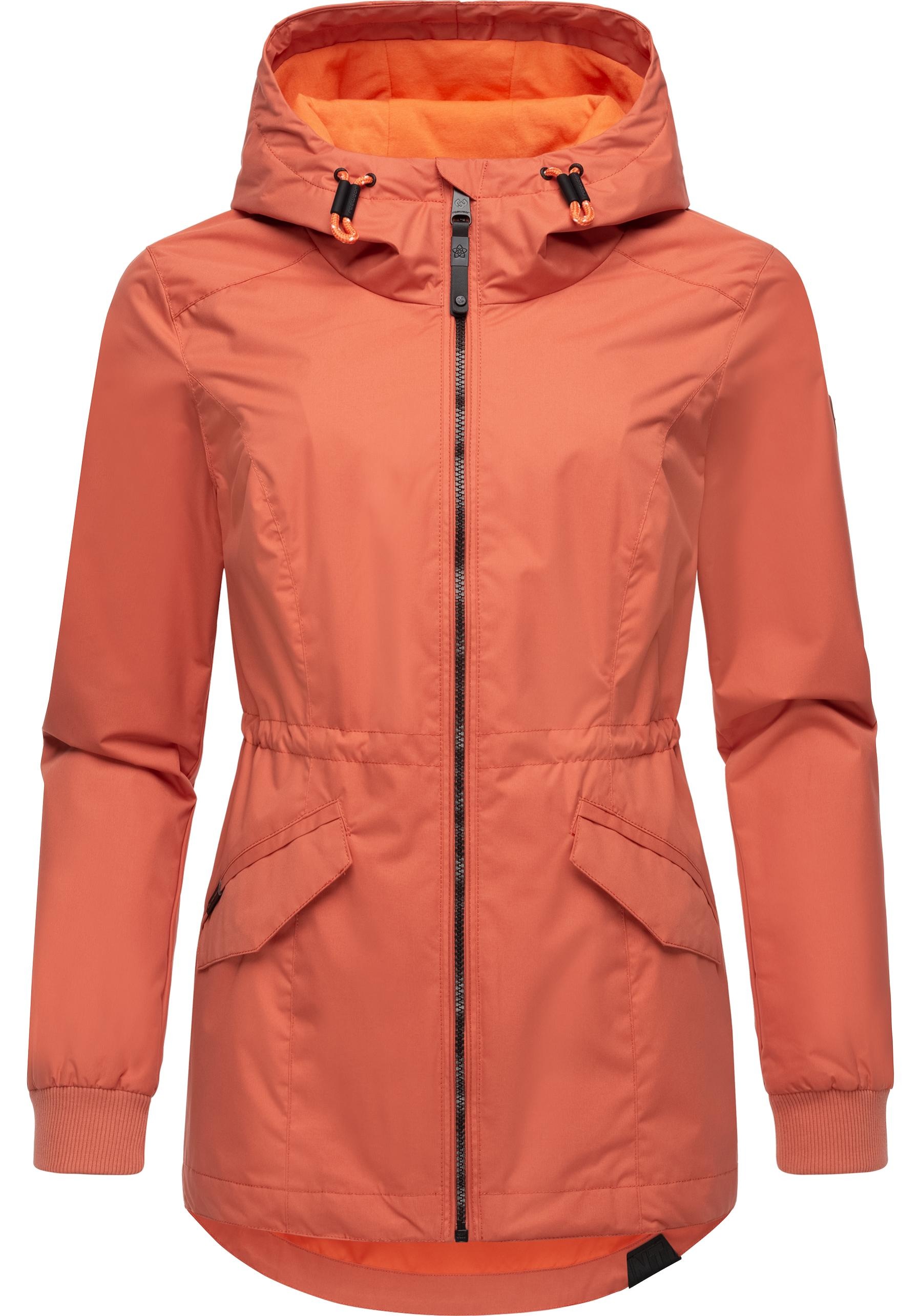 Ragwear Outdoorjacke "Dowey A", mit Kapuze, Wasser- und winddichte Damen Jacke mit Taillenzugband