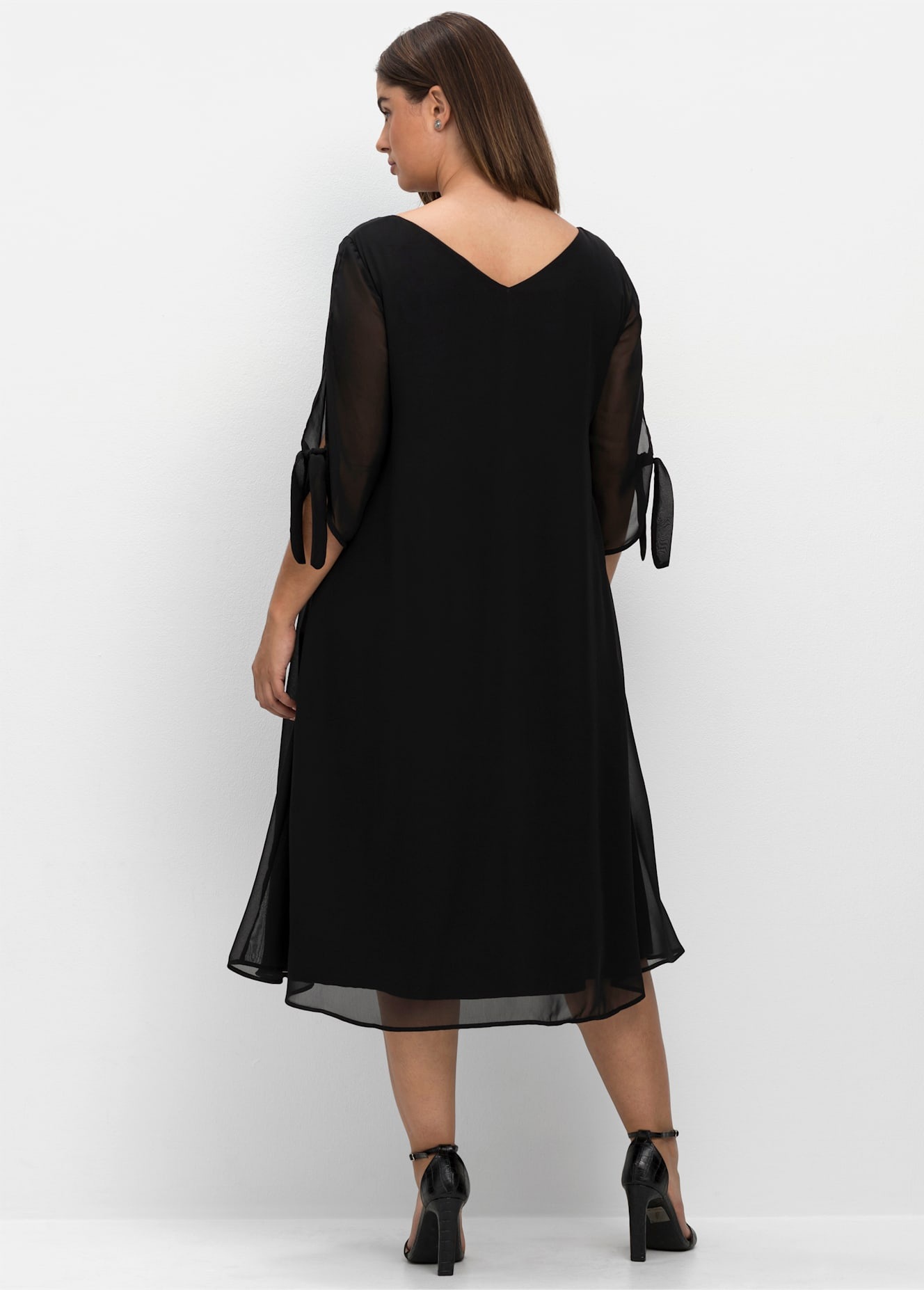 Sheego Chiffonkleid »Midikleid«