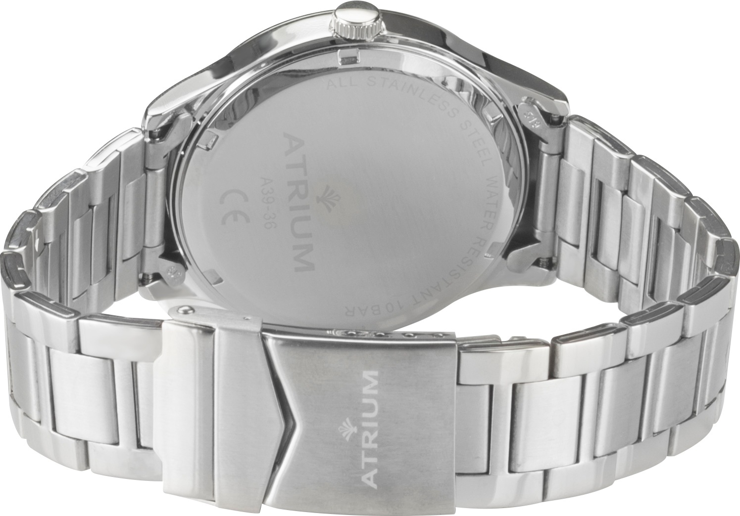 Atrium Quarzuhr Armbanduhr, Herrenuhr, Edelstahlarmband, analog, Wochentag, Tag