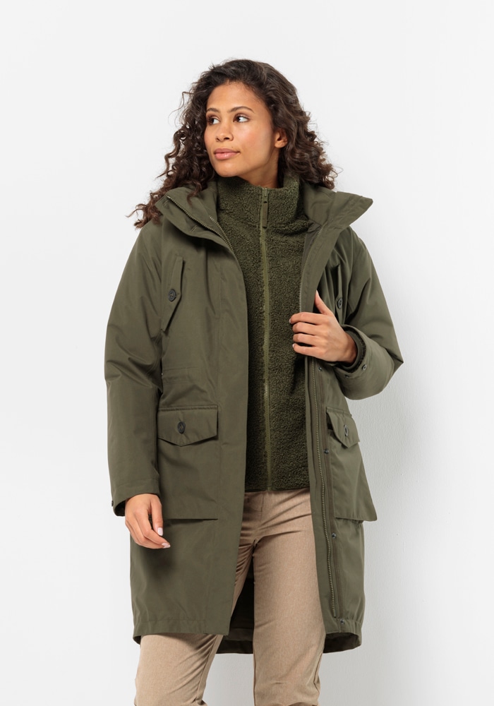 bestellen W«, Funktionsparka Jack für Wolfskin PARKA 3IN1 »EISWALD mit | Kapuze BAUR