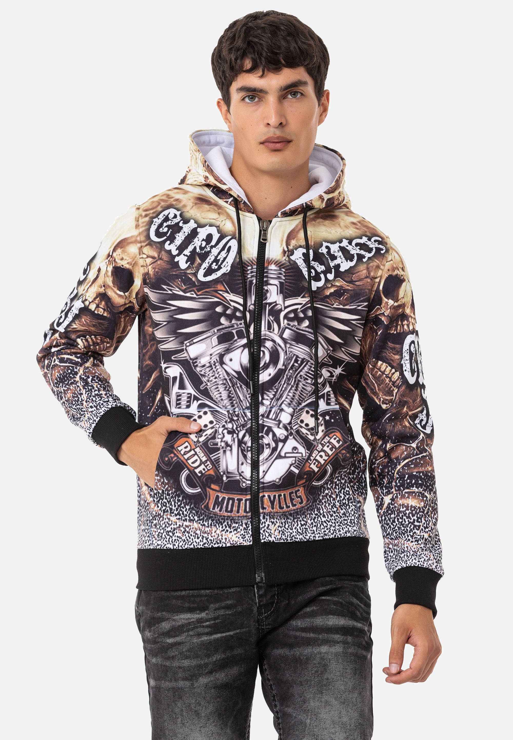 Cipo & Baxx Sweatjacke »CL550« mit Kapuze
