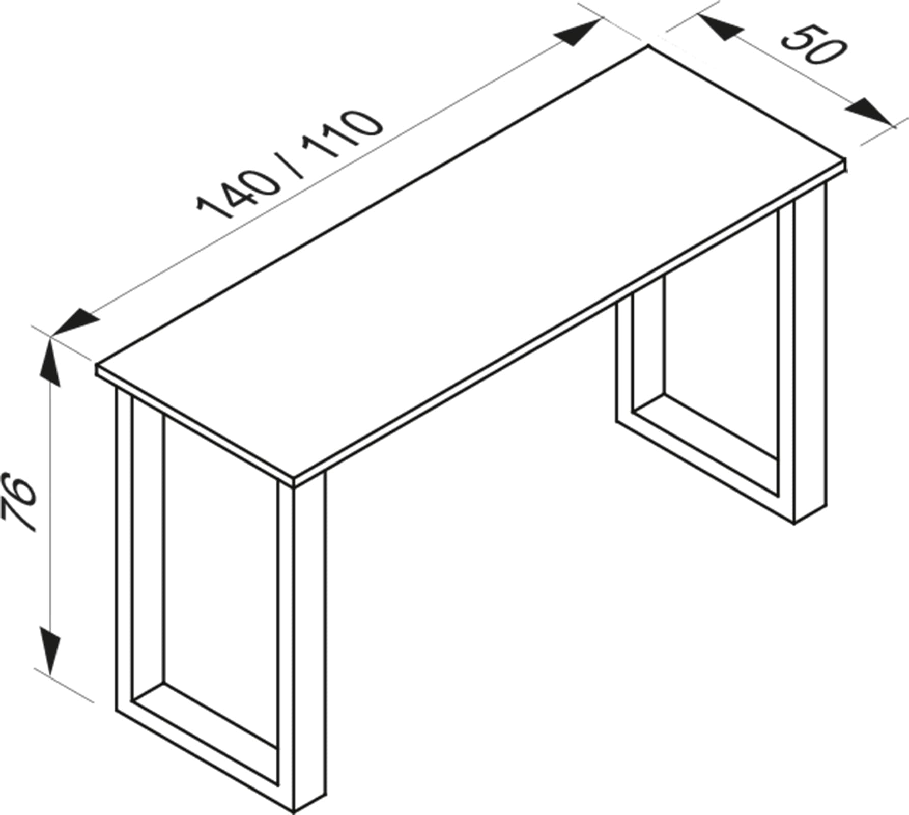 VCM Esstisch »Premium Holz Esstisch Küchentisch Xona U 110x50« 1 Stk. tlg.