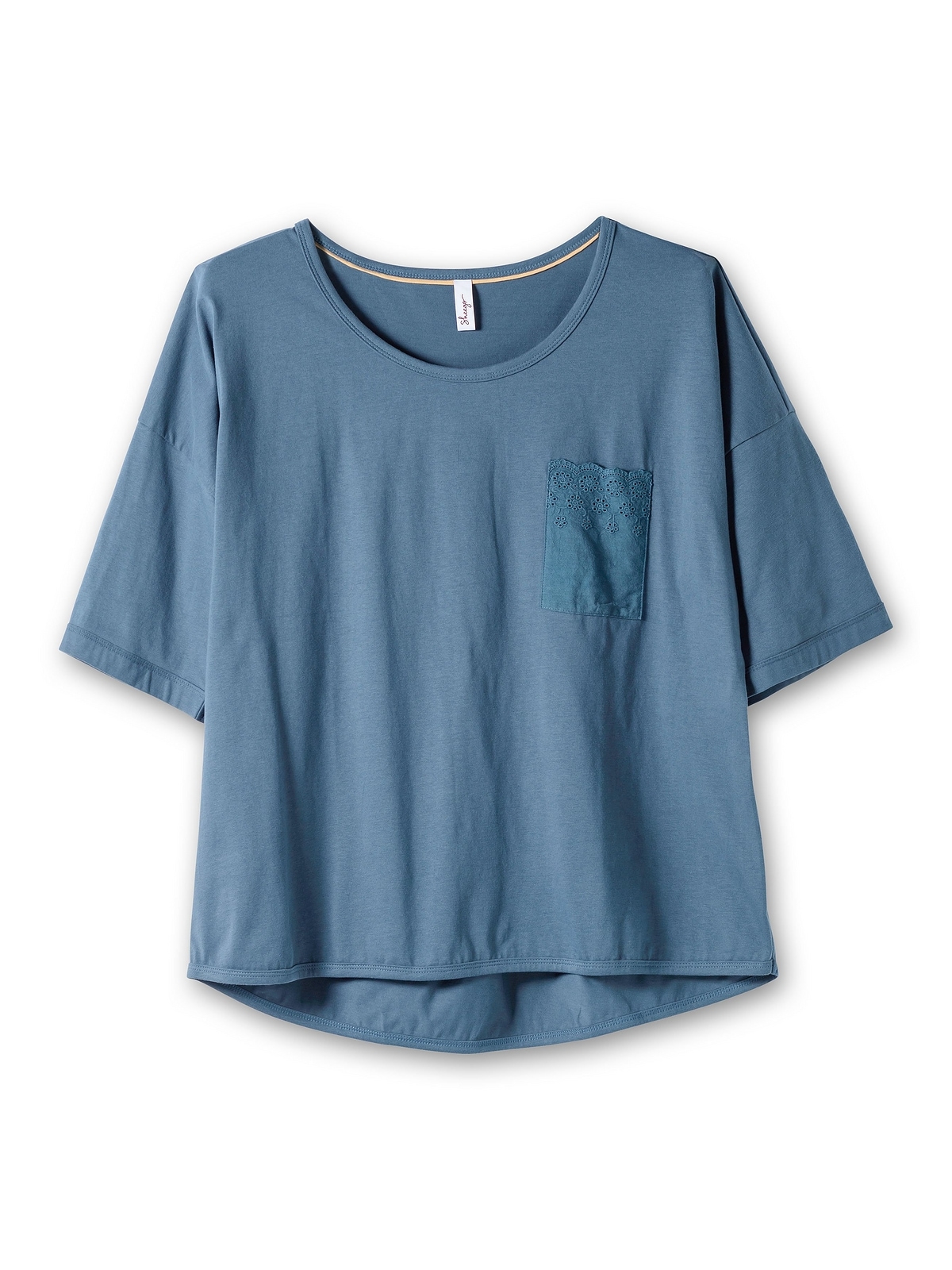 bestellen T-Shirt Brusttasche online mit aus Spitze »Große BAUR Größen«, | Sheego