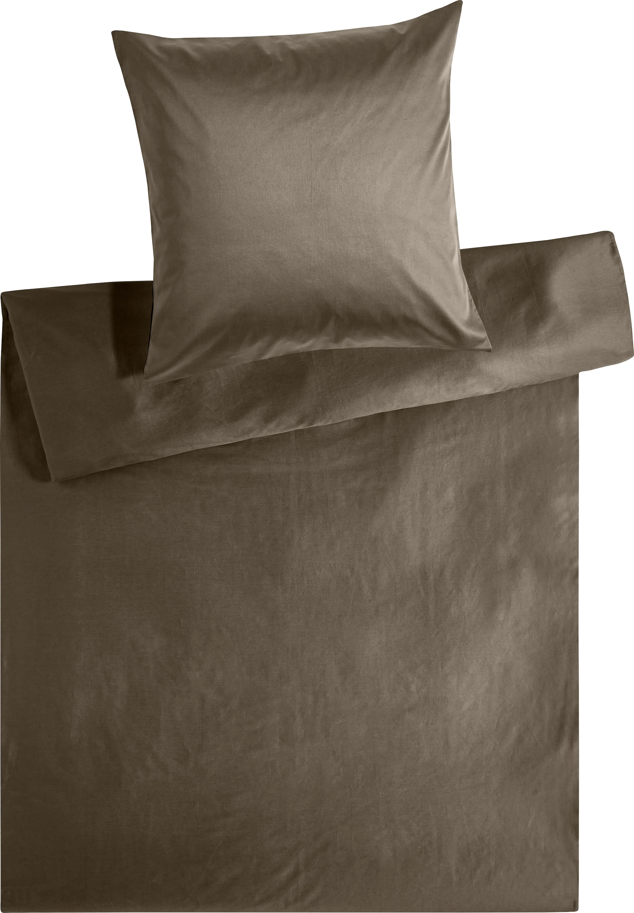 Kneer Bettwäsche "Edel-Satin Uni in 135x200, 155x220 oder 200x200 cm", Bettwäsche aus Baumwolle in Satin-Qualität, unifa