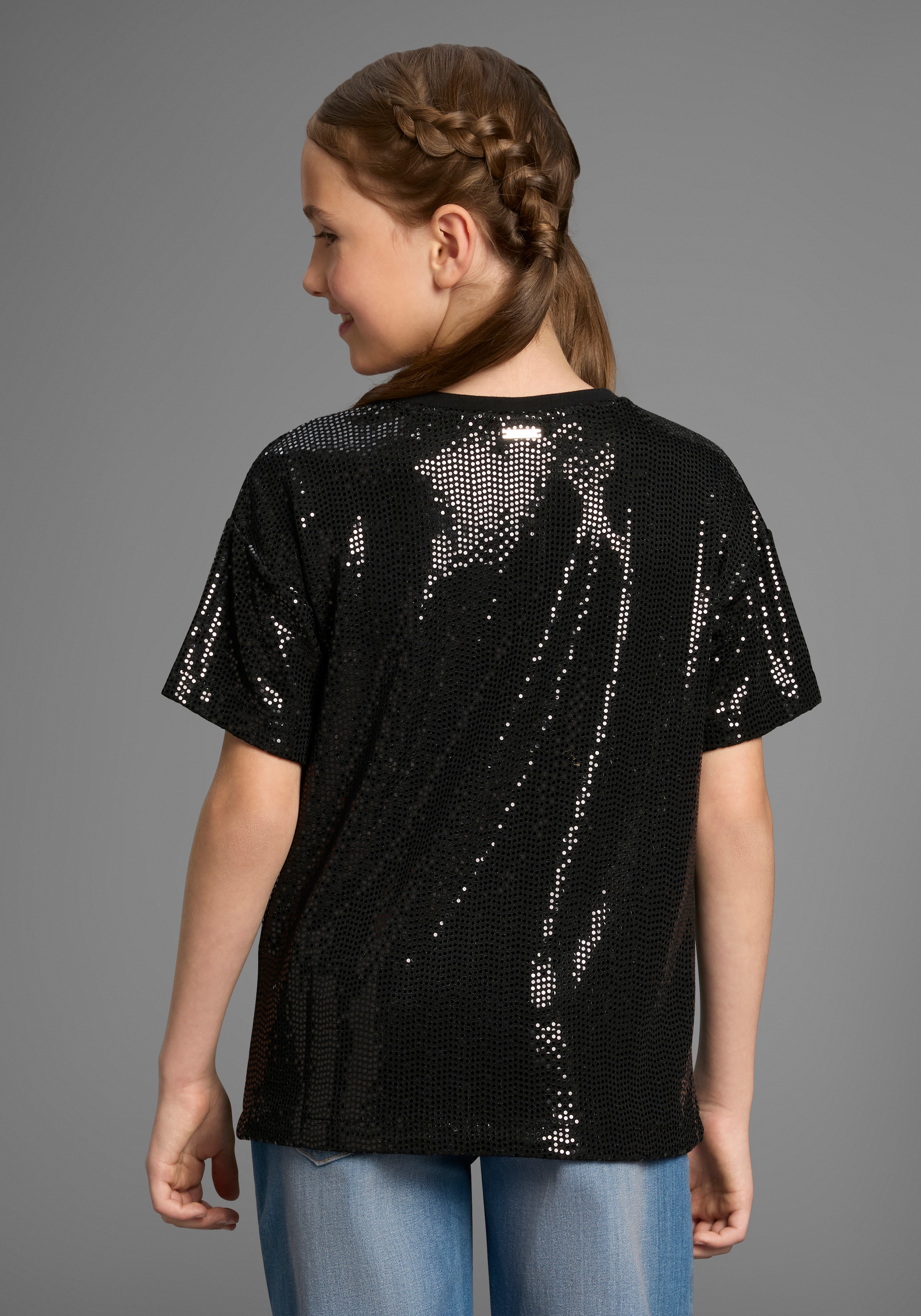 Bruno Banani Oversize-Shirt »Glitzershirt, Paillettenoptik«, NEU: BRUNO BANANI für TEENS! Shirt aus glitzernden Material