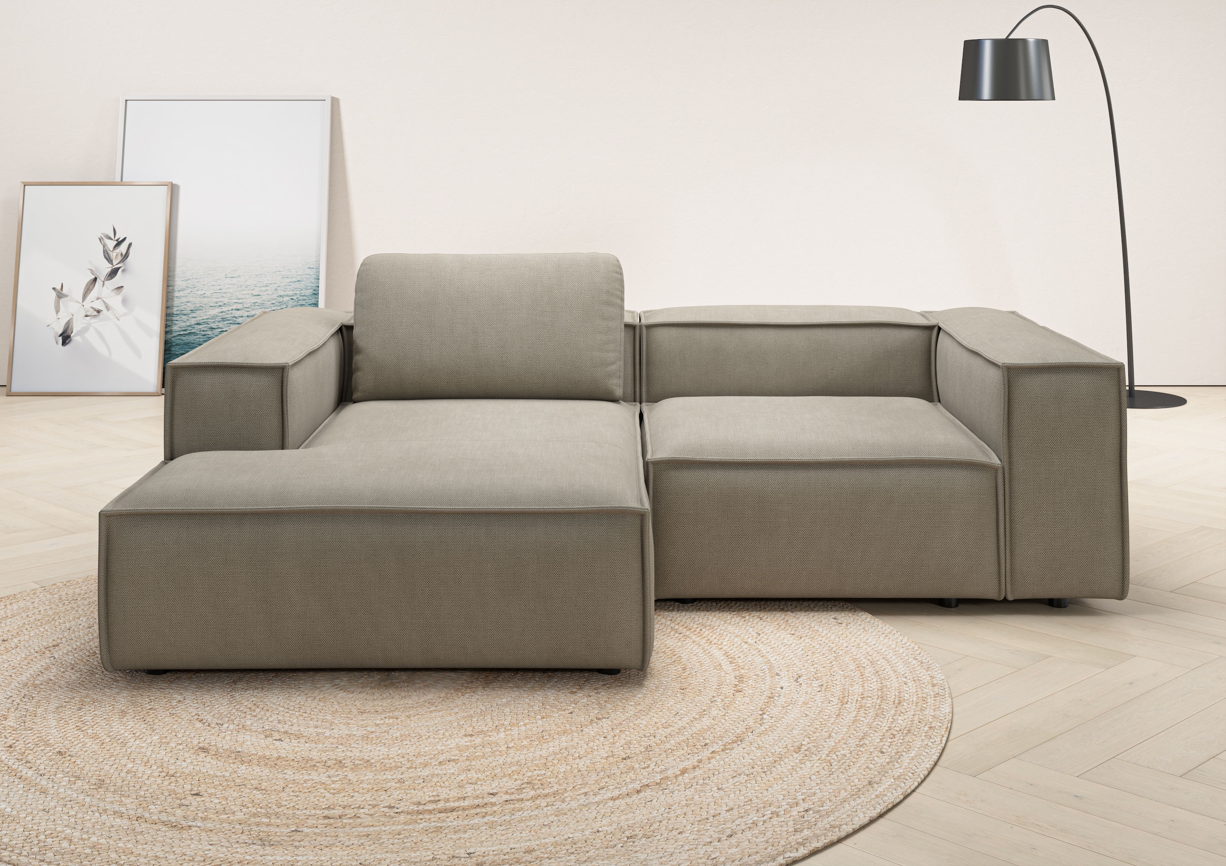 Home affaire Ecksofa "Watertown, kompakte L-Form, 246 cm breite für kleiner günstig online kaufen