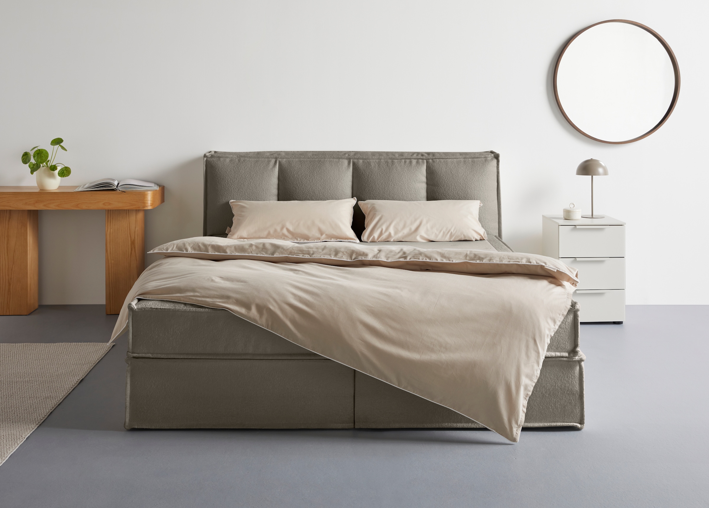 LeGer Home by Lena Gercke 1100000002199 "Addyson" Härtegrade H2, H3 und H4 wählbar, Boxspringbett inkl. Topper, 2 Matratzen