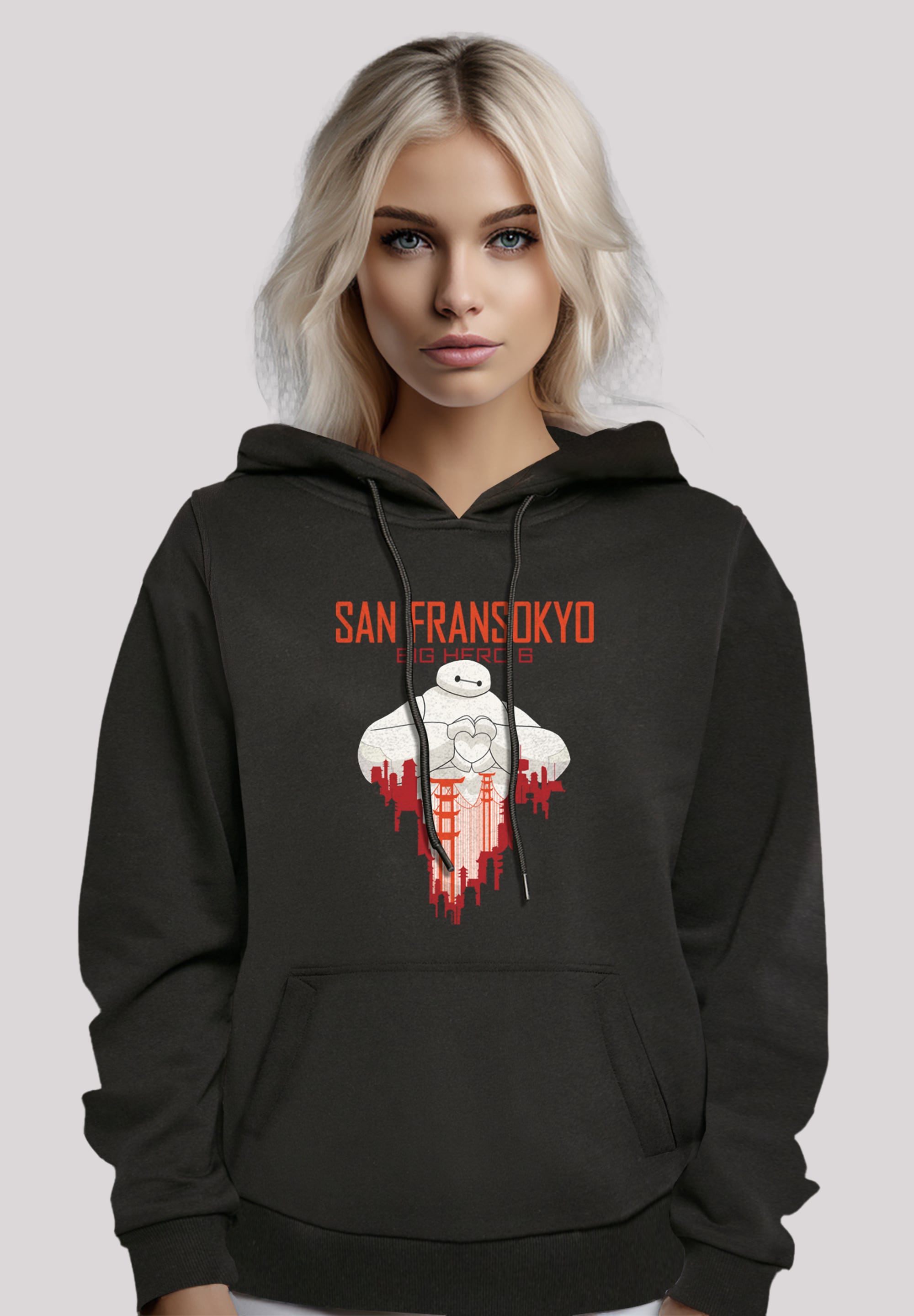 F4NT4STIC Kapuzenpullover »Big Hero 6 Baymax San Fransokyo Heart«, Premium Qualität
