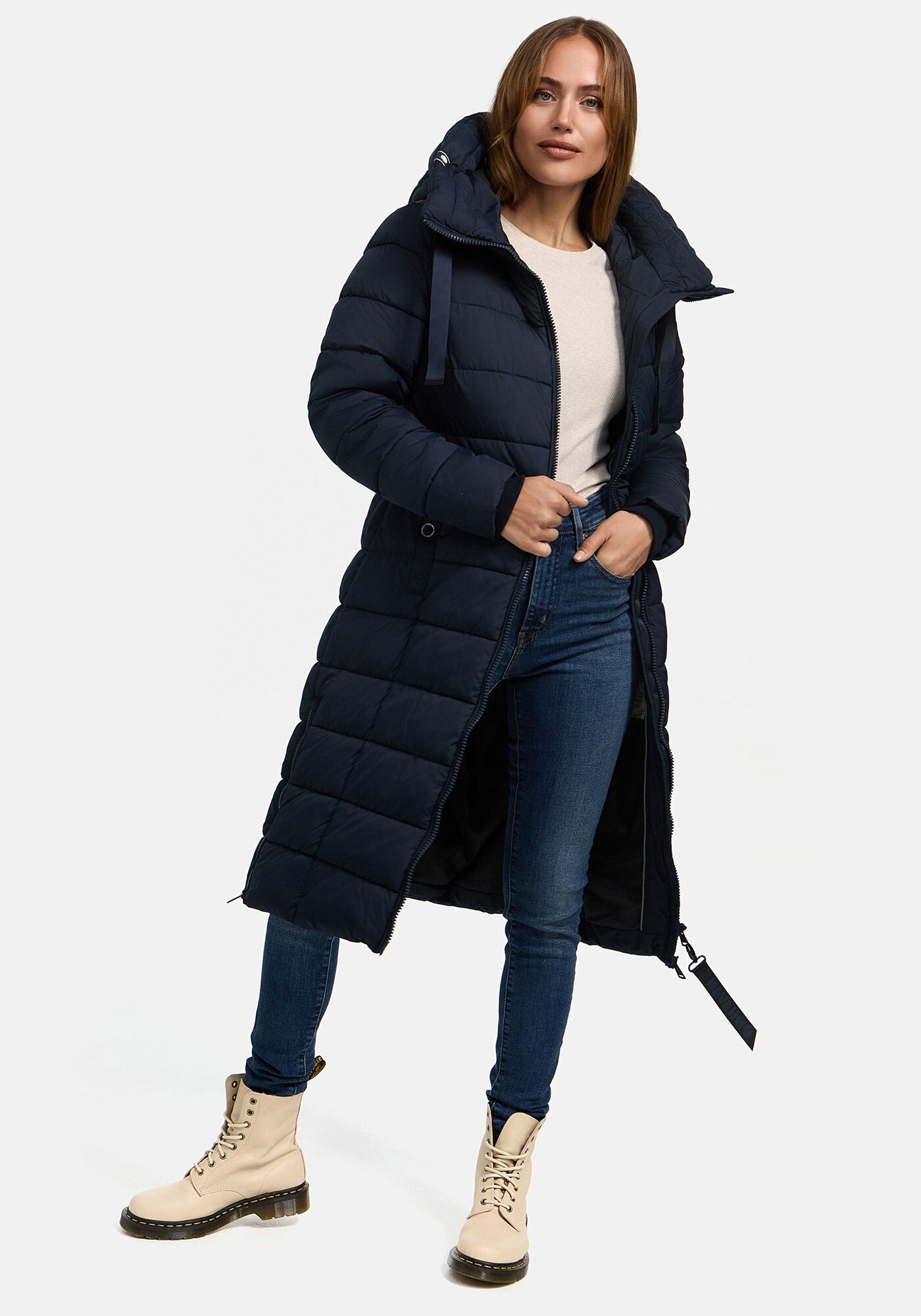 Navahoo Winterjacke »Mondmaedchen« Extra langer Schnitt mit seitlichen Belüftungsöffnungen