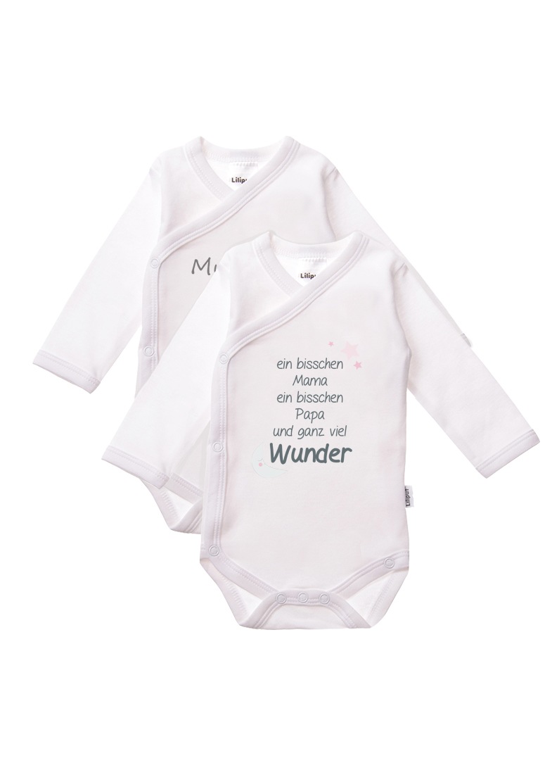 Liliput Wickelbody "Mummy + Daddy", mit niedlichen Frontprints